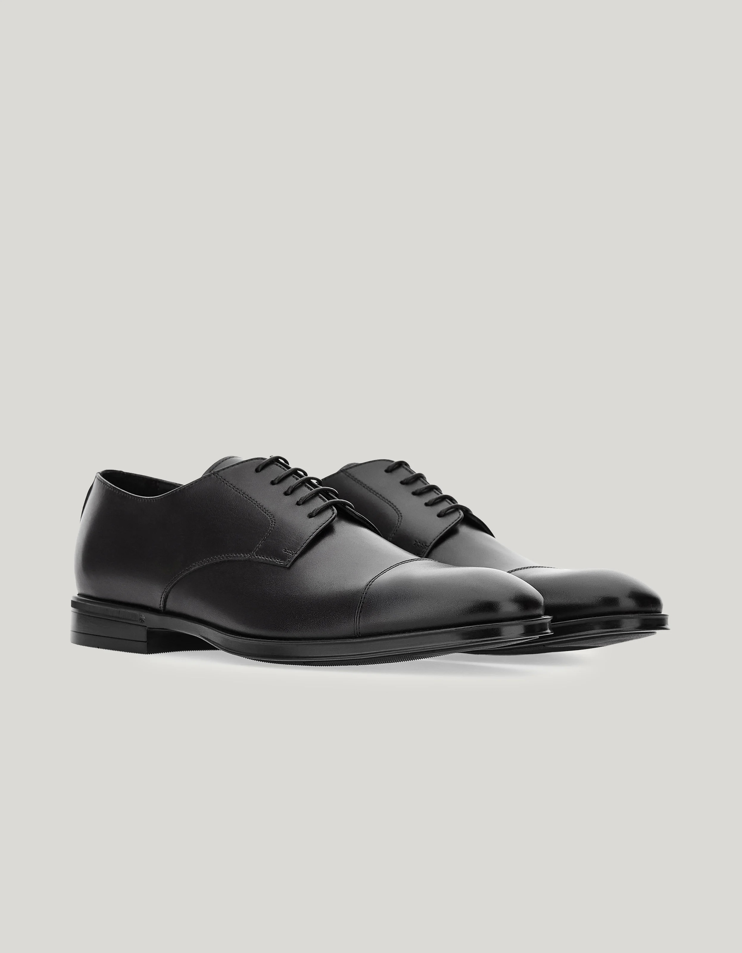 DERBY IN BLACK DISTRESSED CALFSKIN - 1