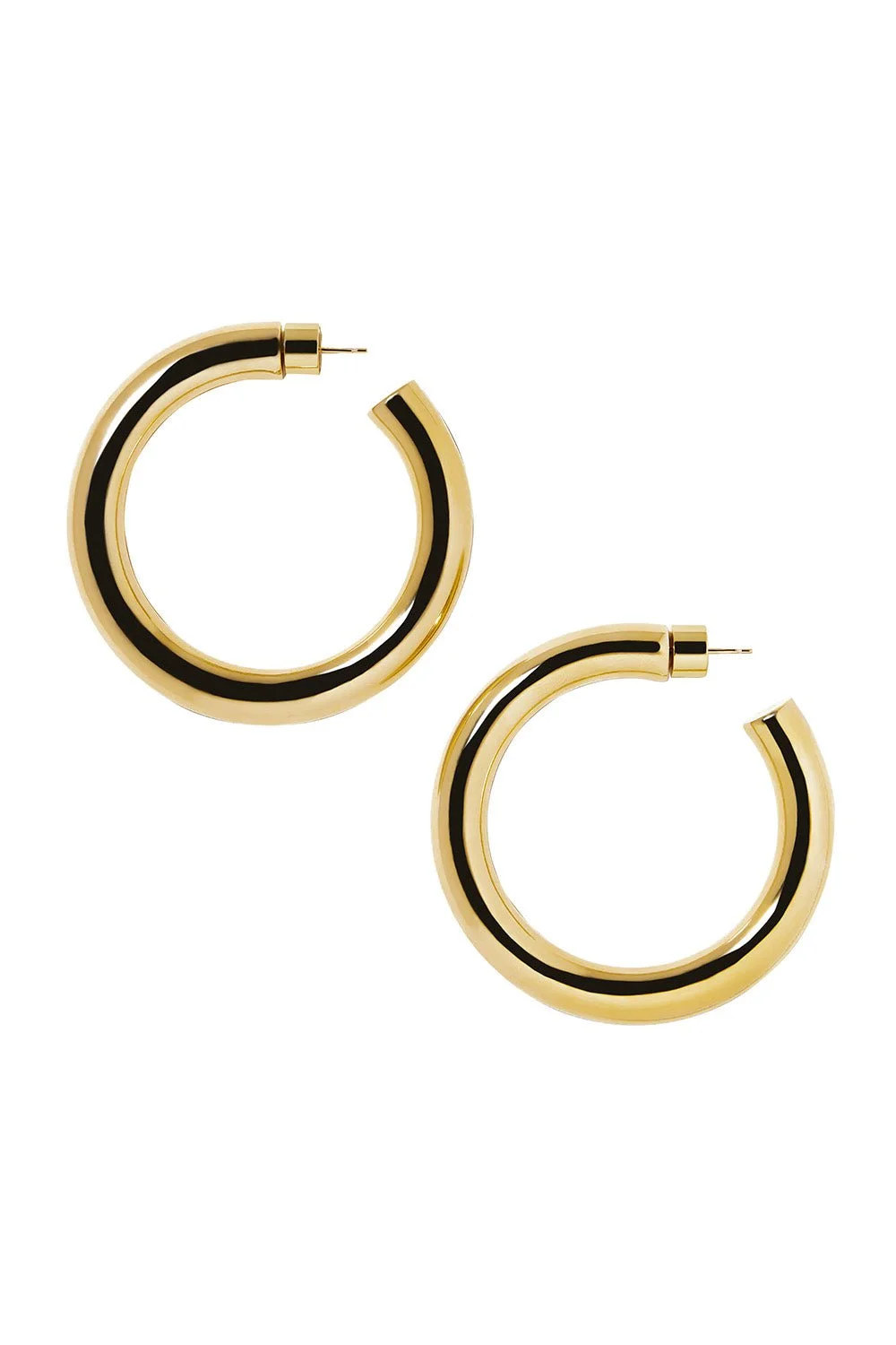 Jamma Baby Hoop Earrings - 1.5in - Yellow Gold - 1