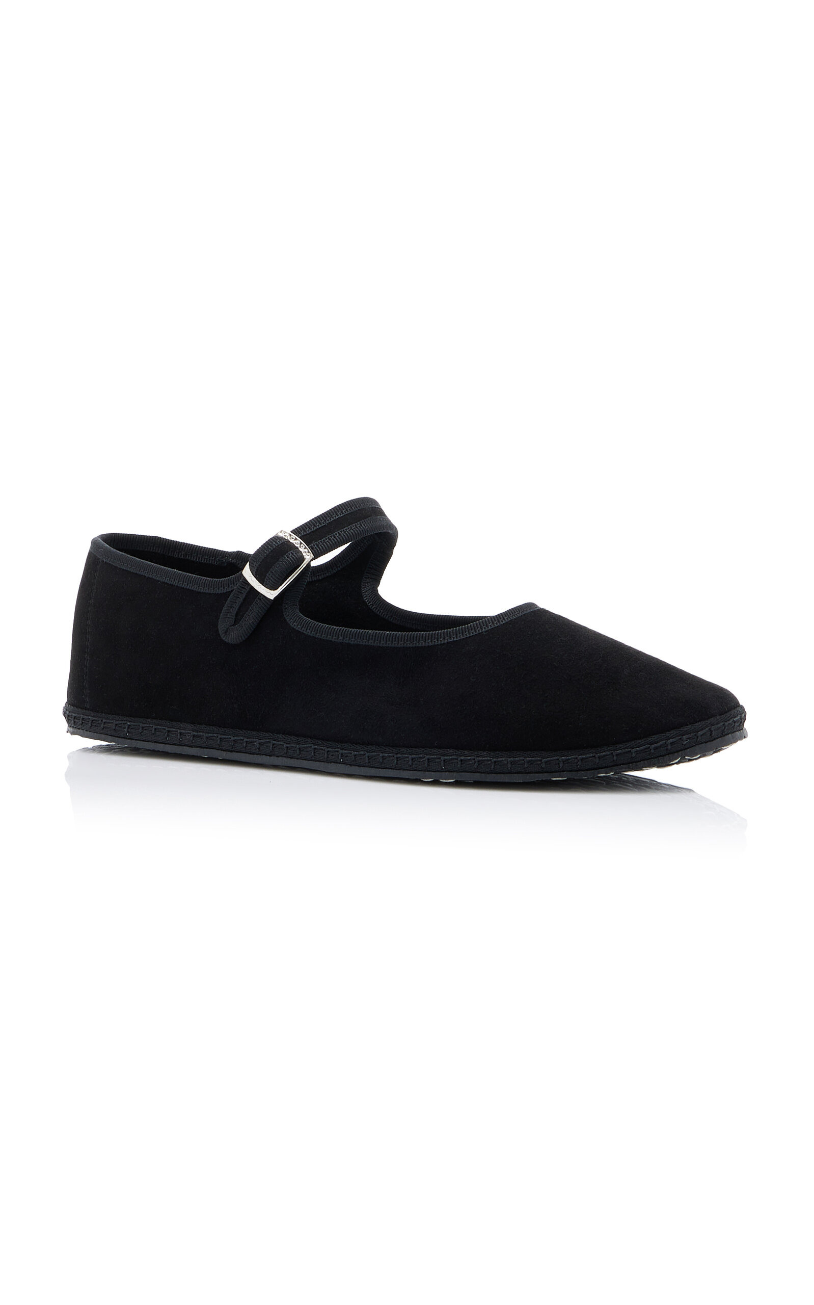 Suede Mary Jane Flats black - 4