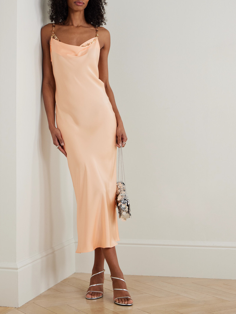 rabanne Chain-embellished Crepe Midi Dress outlook