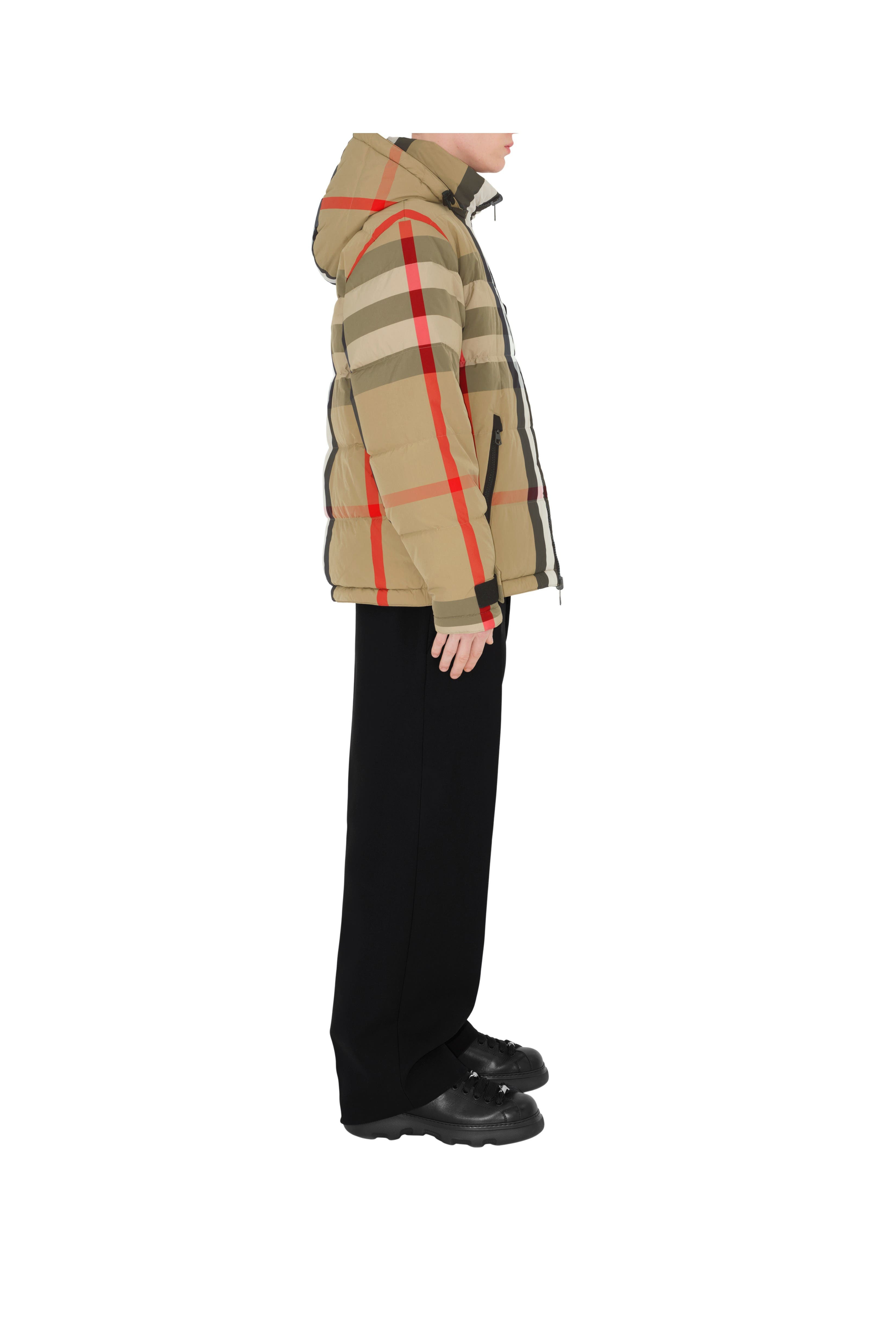 burberry Reversible Check Puffer Jacket in Archive Beige/black at Nordstrom - 3