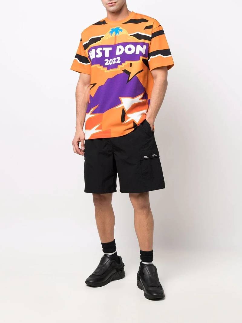 Just Don mix-print cotton T-shirt outlook