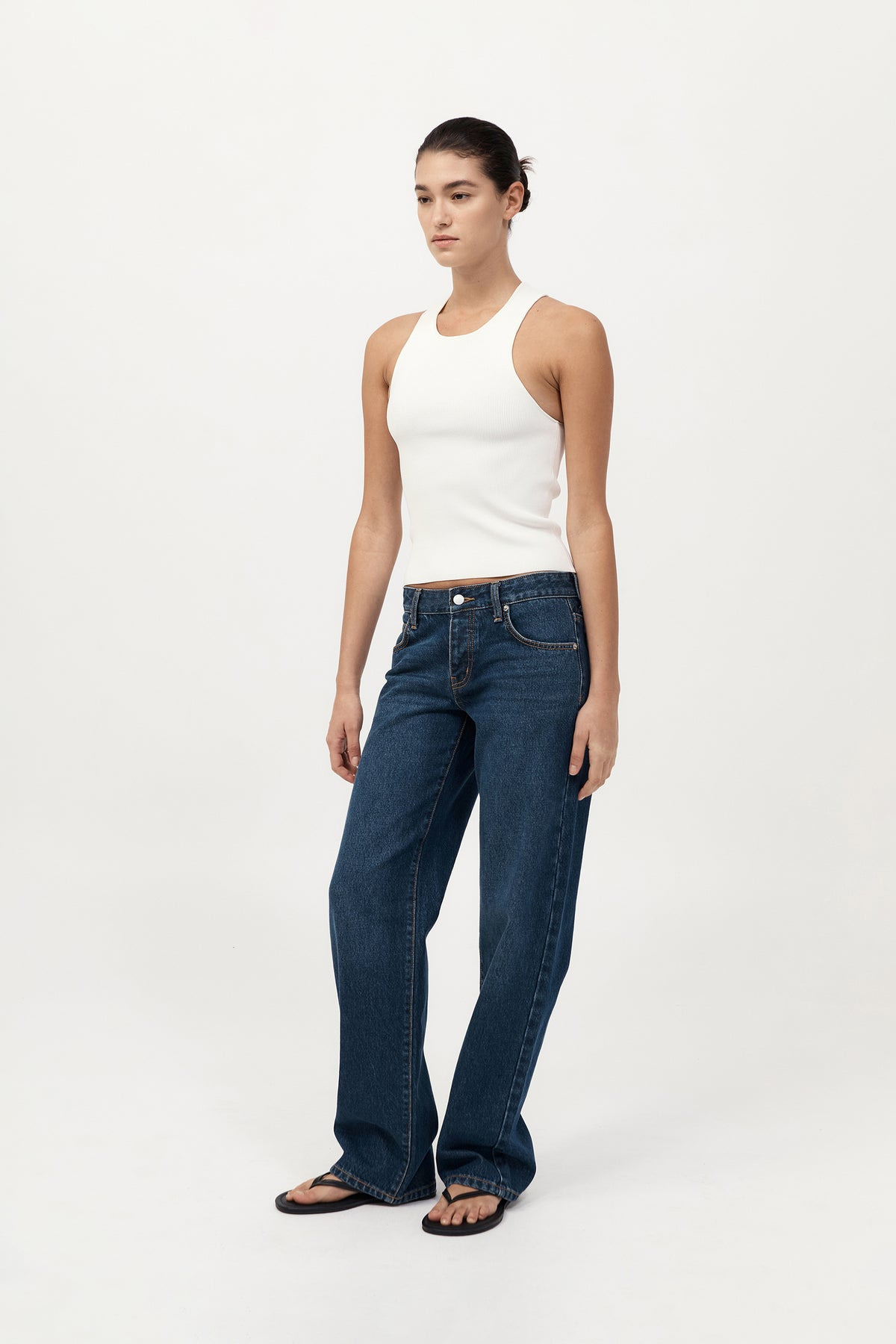 Sculpted Knit Top - Off White - 2