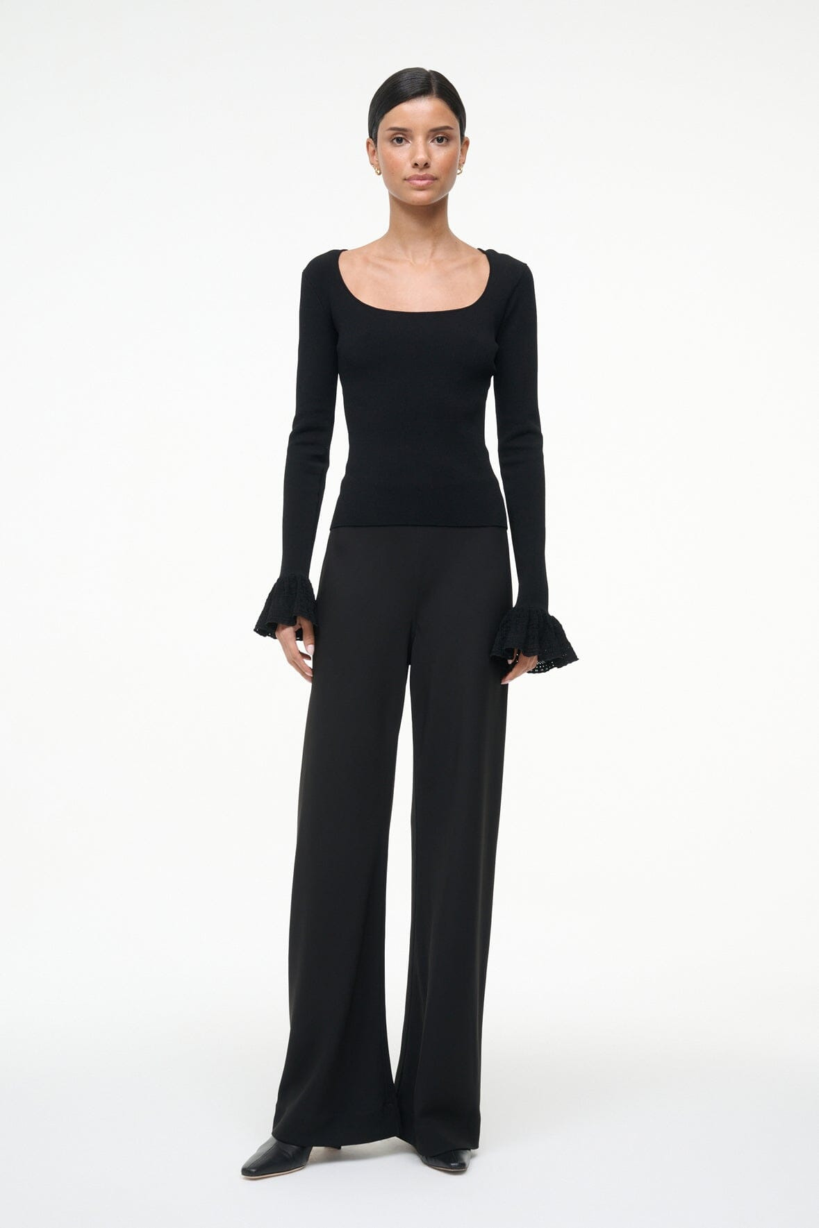 STAUD SHELLEY TOP BLACK - 2