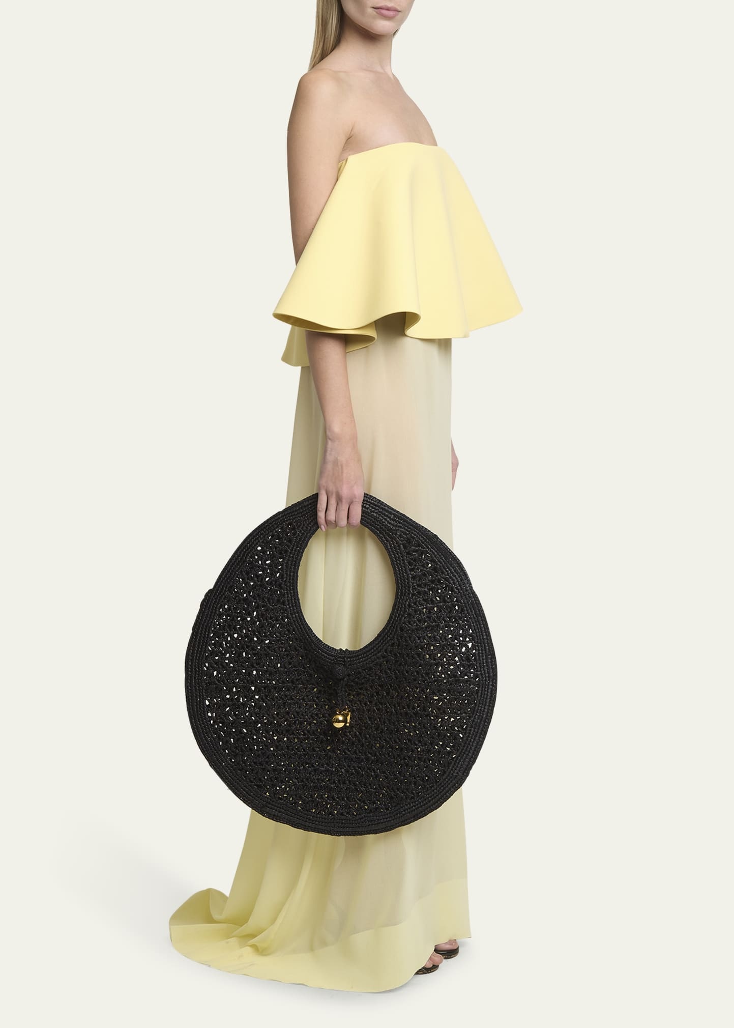 Le Rond Raffia Tote Bag - 5