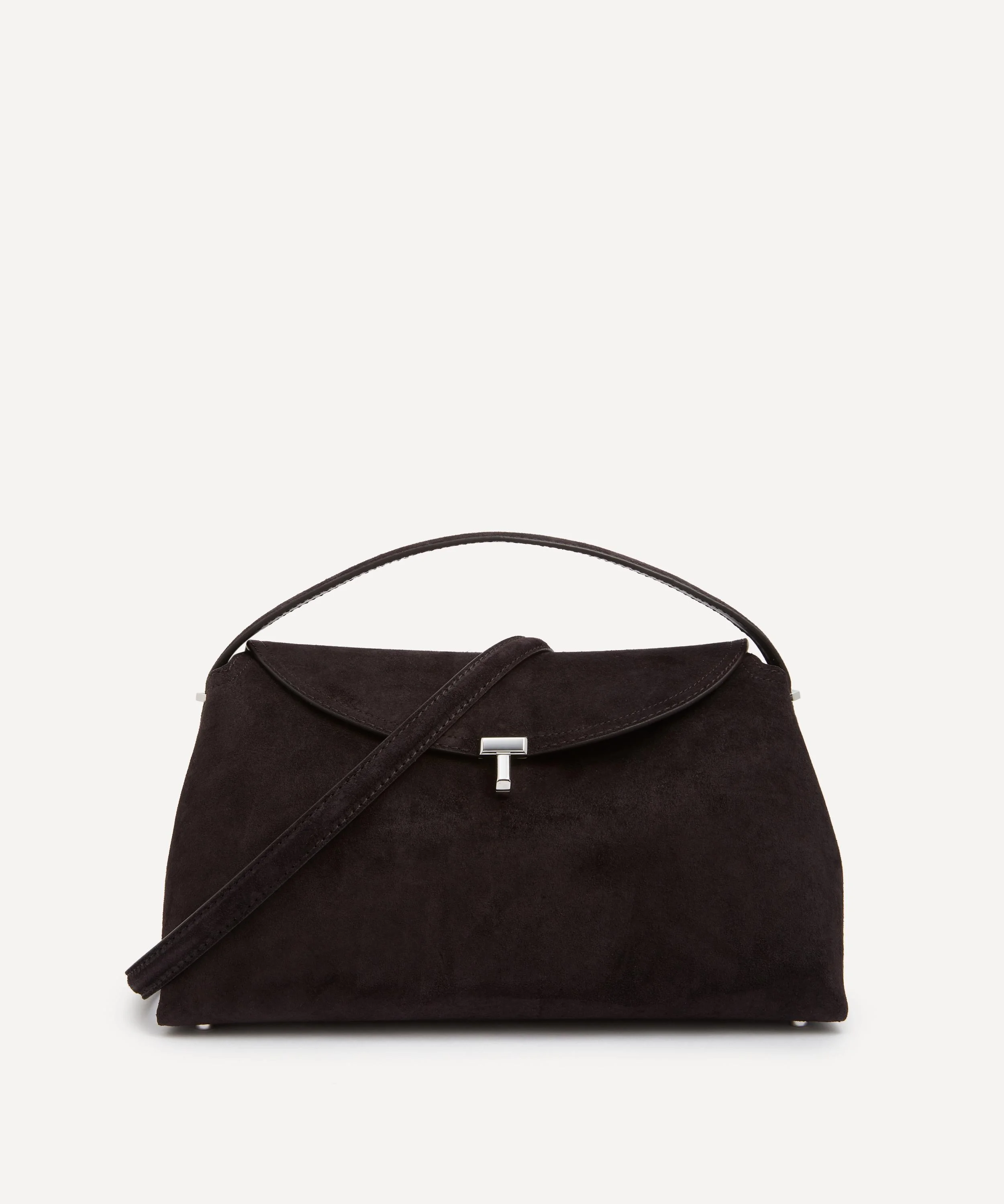 T-Lock Suede Top Handle Bag - 1