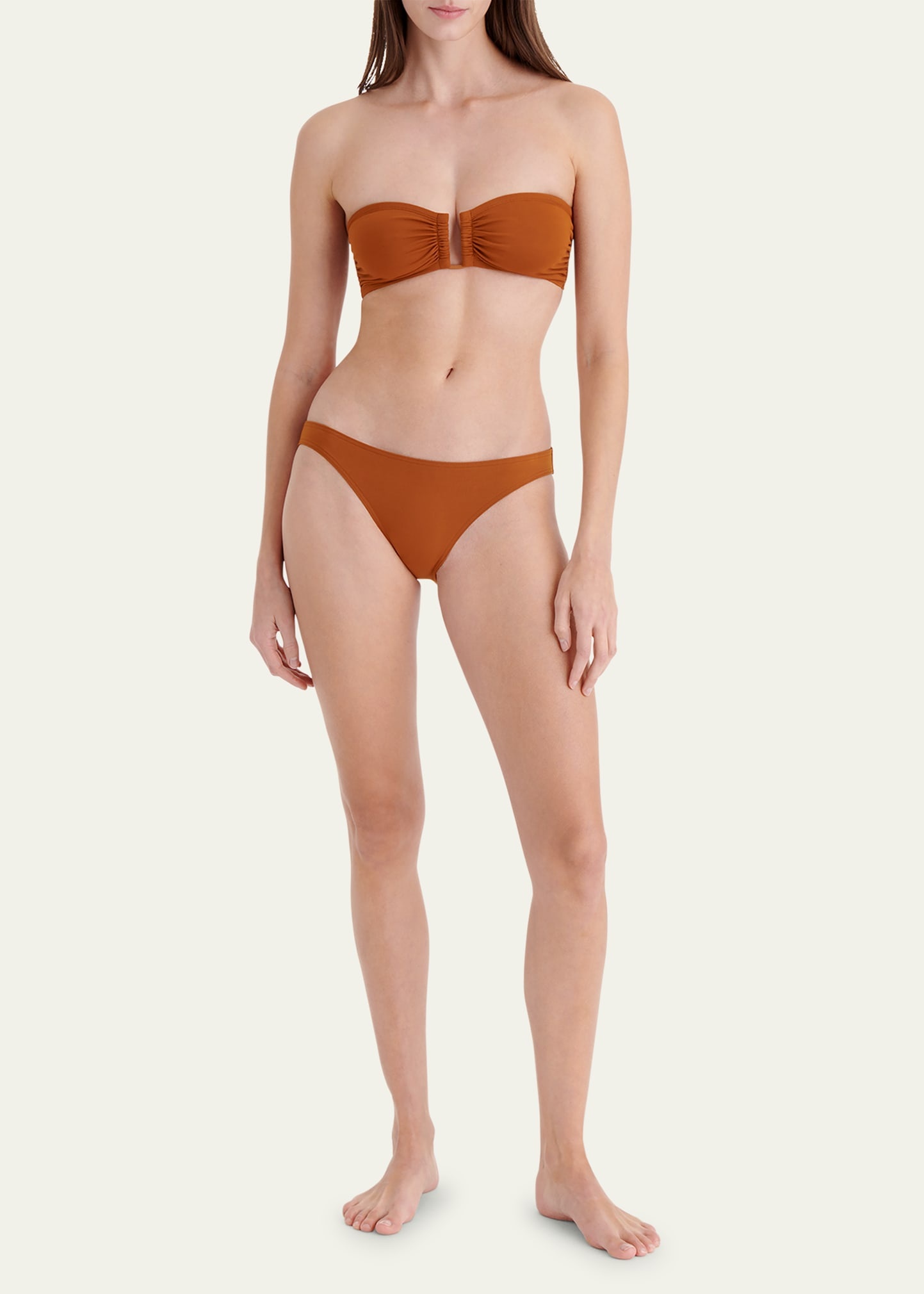Fripon Solid Low-Rise Hipster Bikini Bottoms - 2