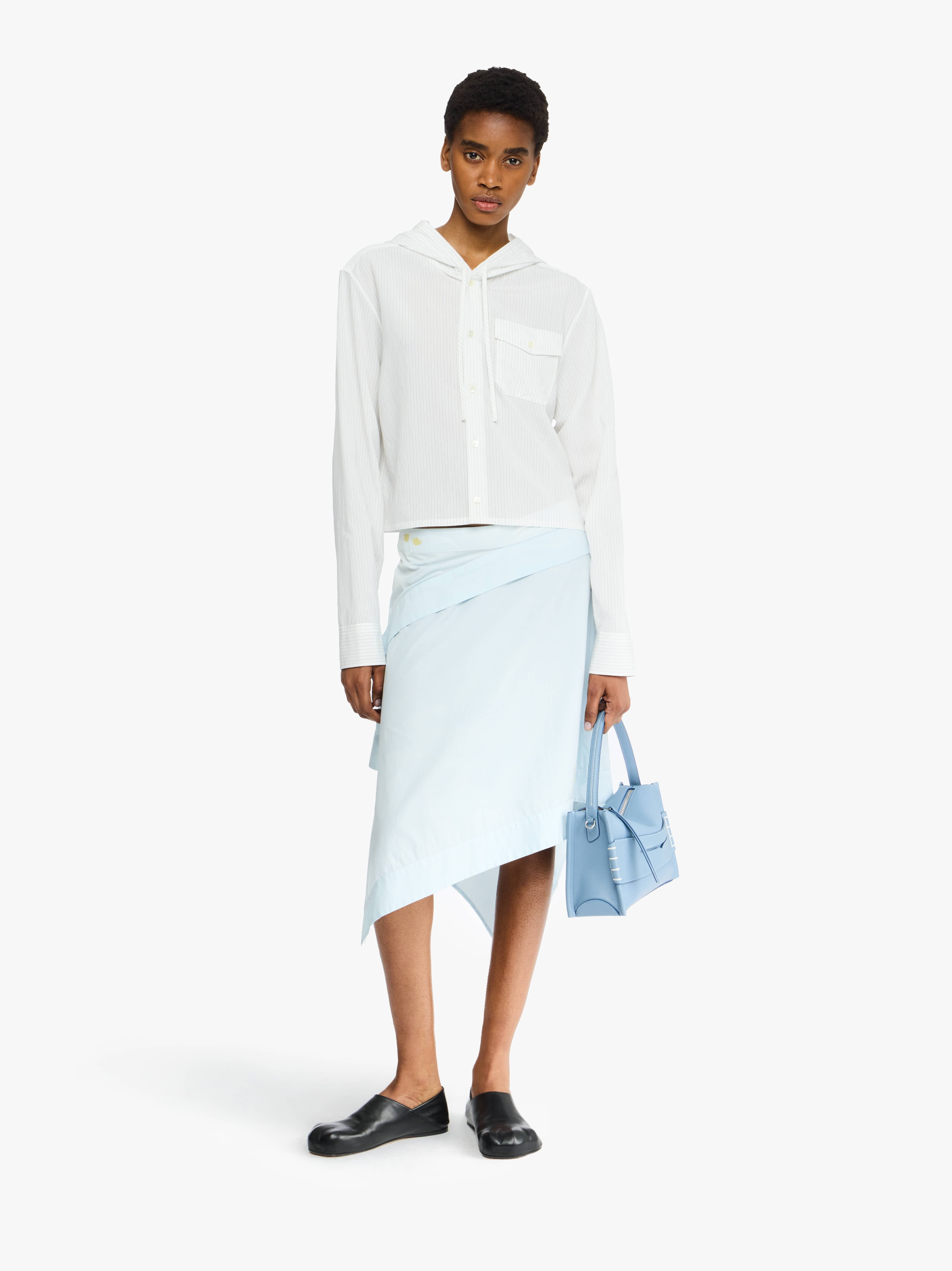 SQUARE DRAPE ASYMMETRIC SKIRT - 6