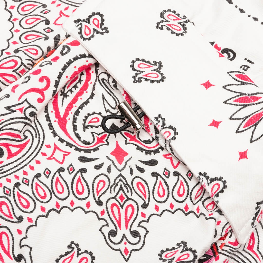 SACAI BANDANA PRINT SHORTS - OFF WHITE - 4