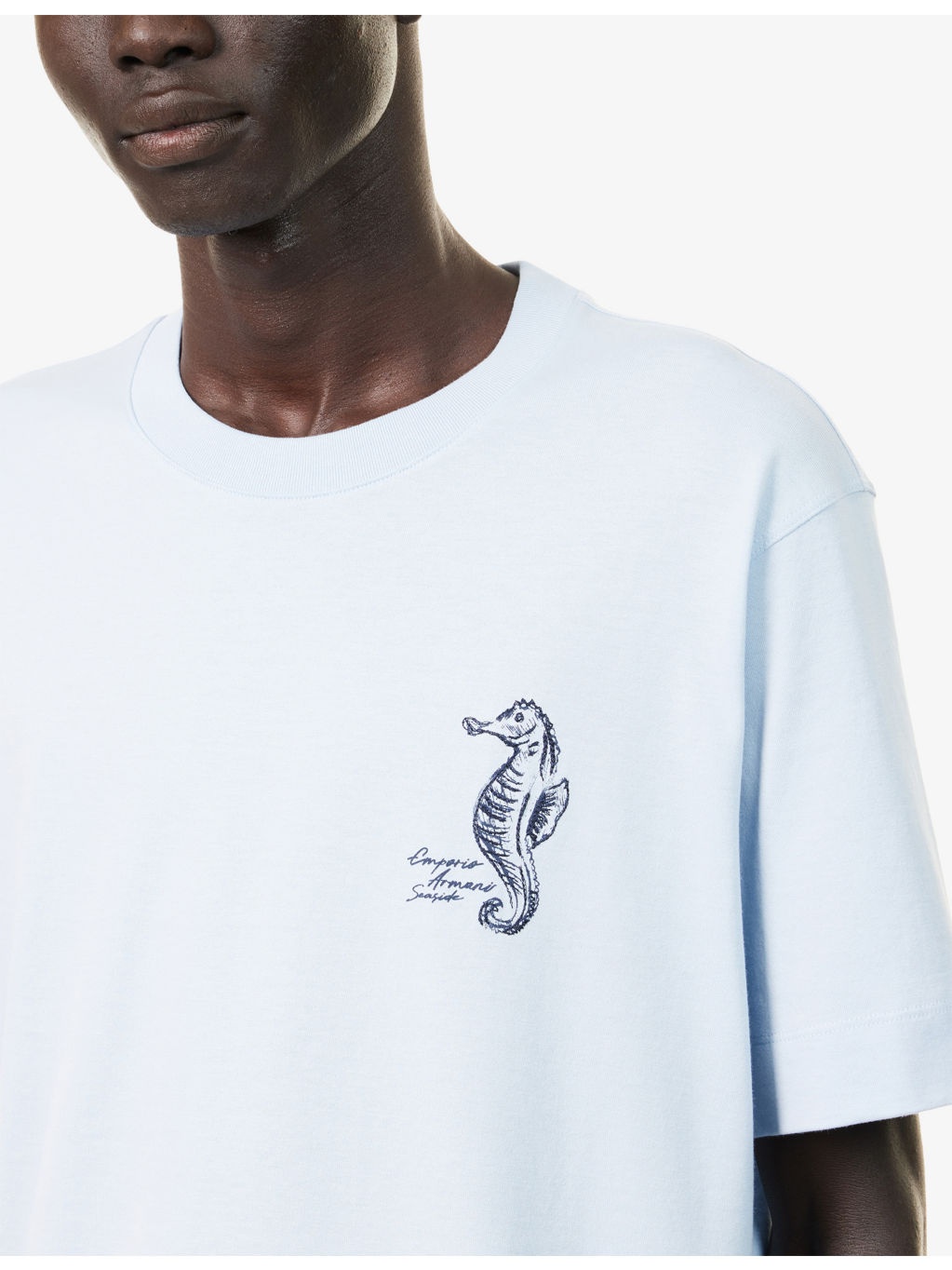 Seahorse Crewneck Cotton-Jersey T-Shirt - 5