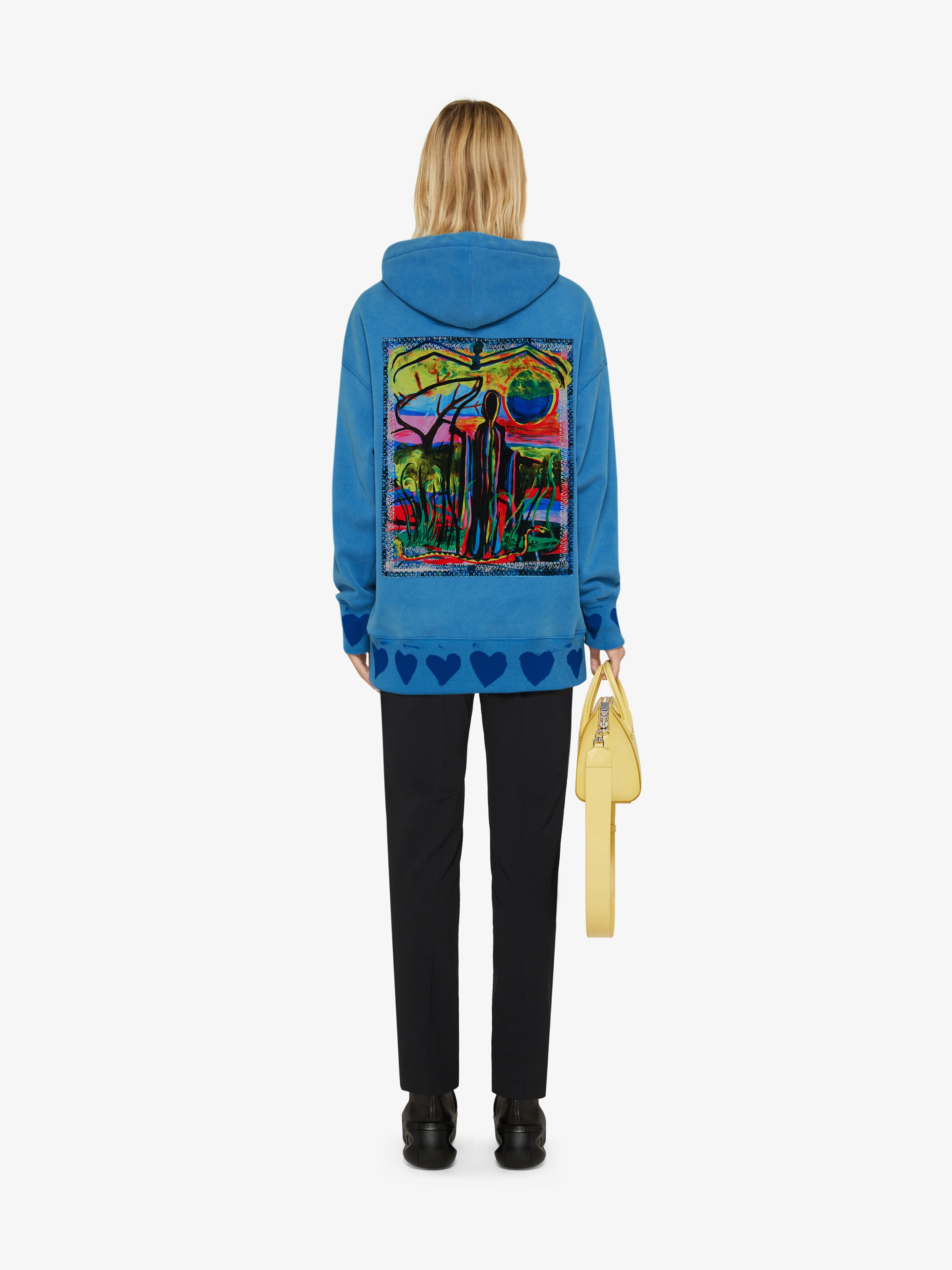 OVERSIZED HOODIE IN FELPA WITH REAPER EMBROIDERY - 4