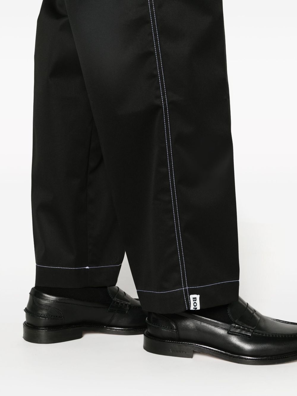pleated straight-leg trousers - 5