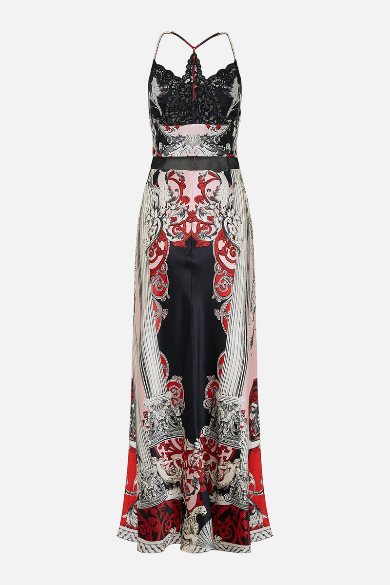 CAMILLA LACE SPLICE BIAS LONG DRESS - 00031593-MARKOMED | REVERSIBLE