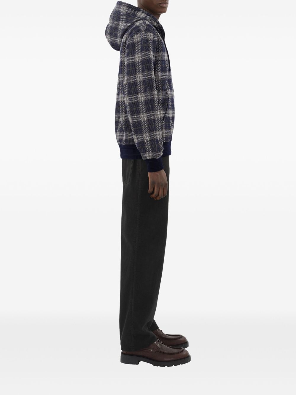 checked hoodie - 3