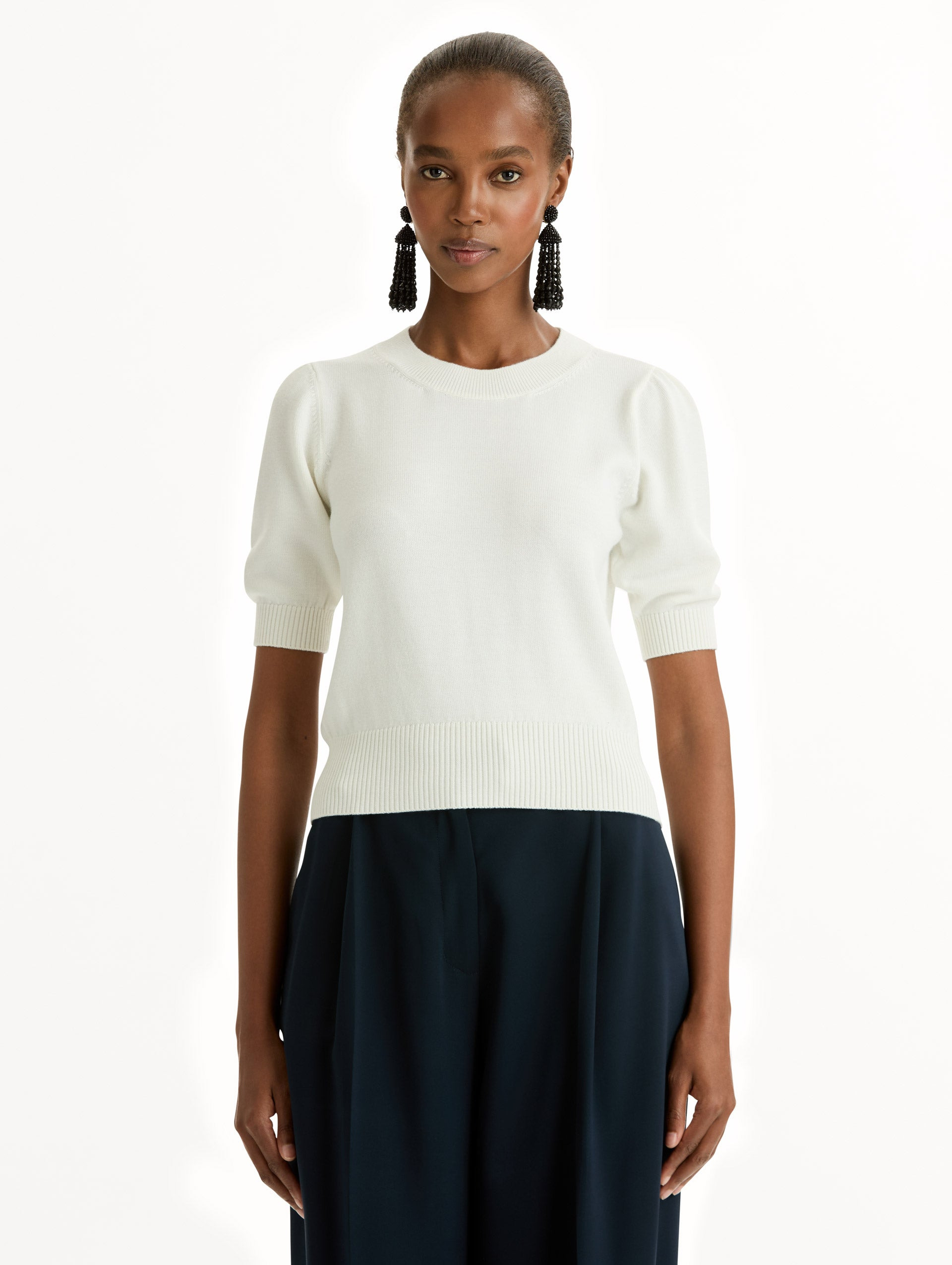 SHORT SLEEVE WOOL PULLOVER - 2