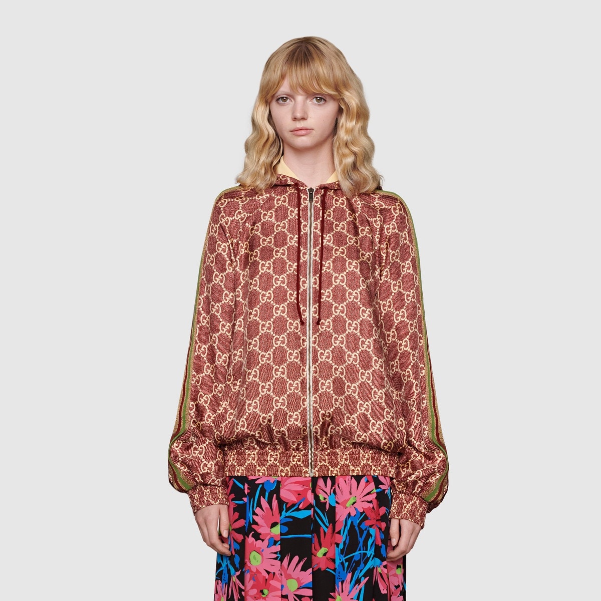 GG Supreme print silk jacket - 3