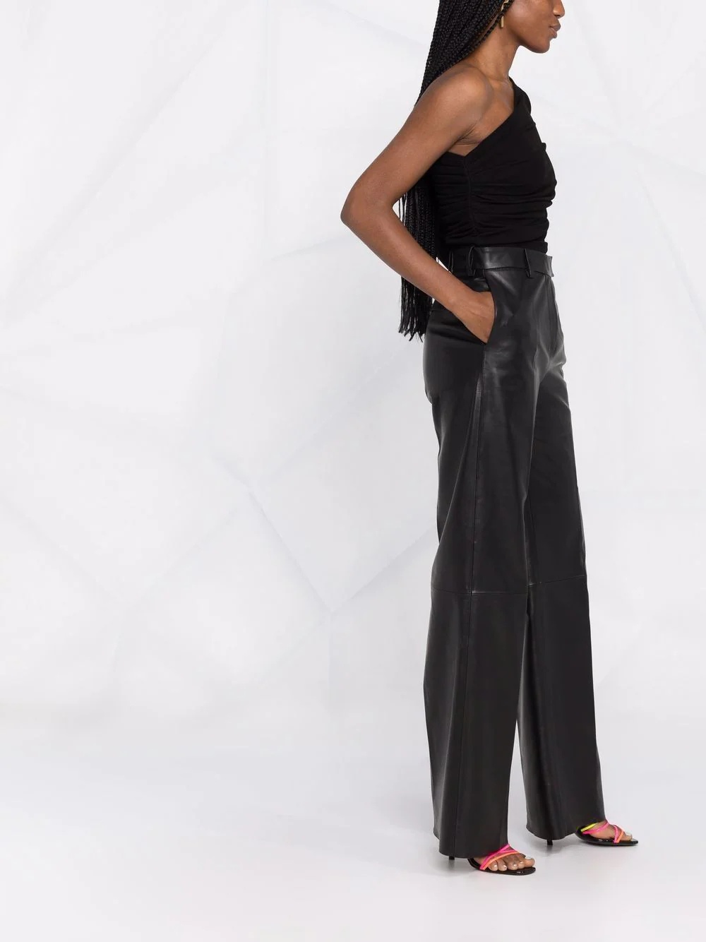 one-shoulder long-sleeve top - 6