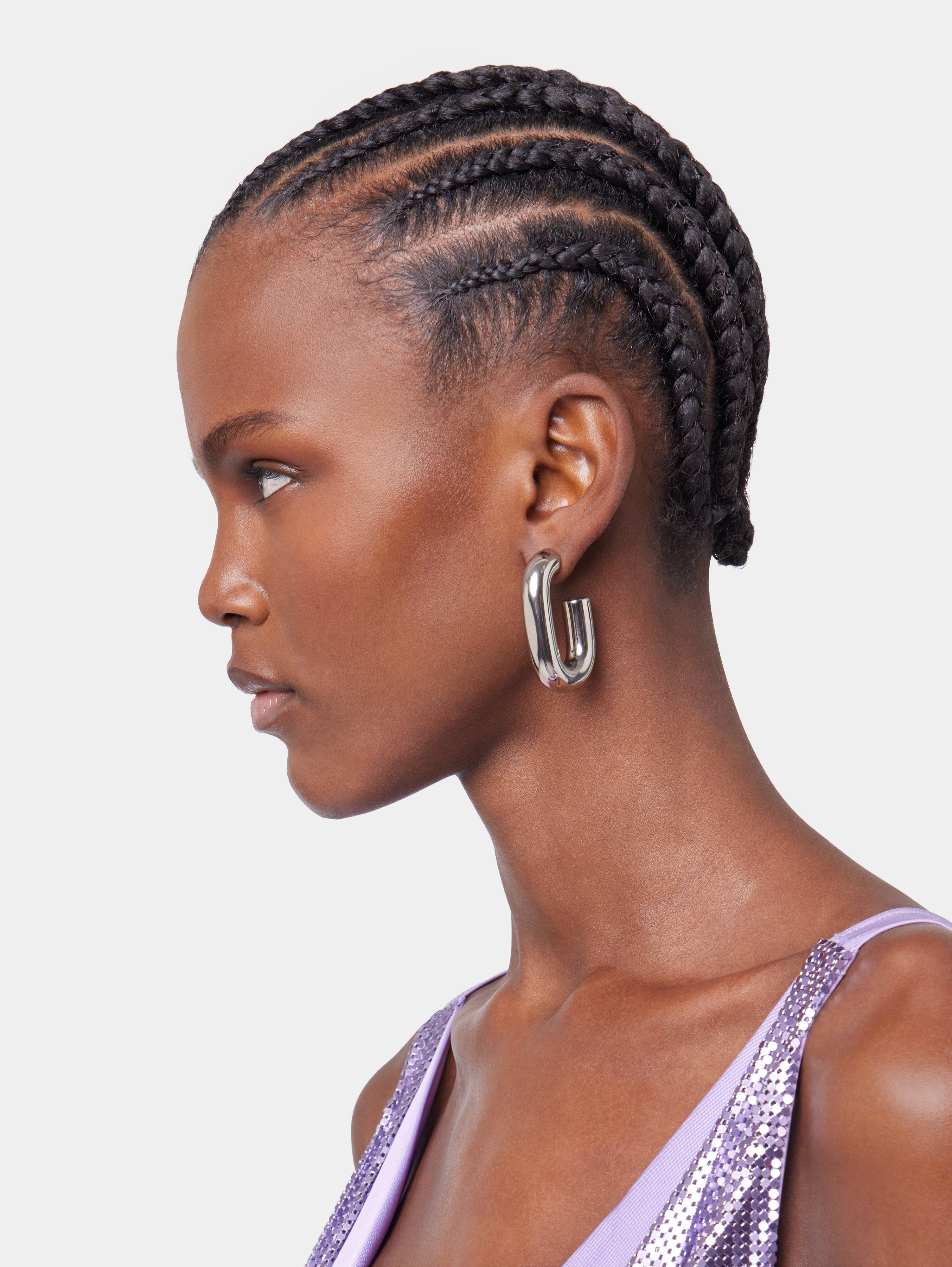 SILVER XL LINK EARRINGS - 4