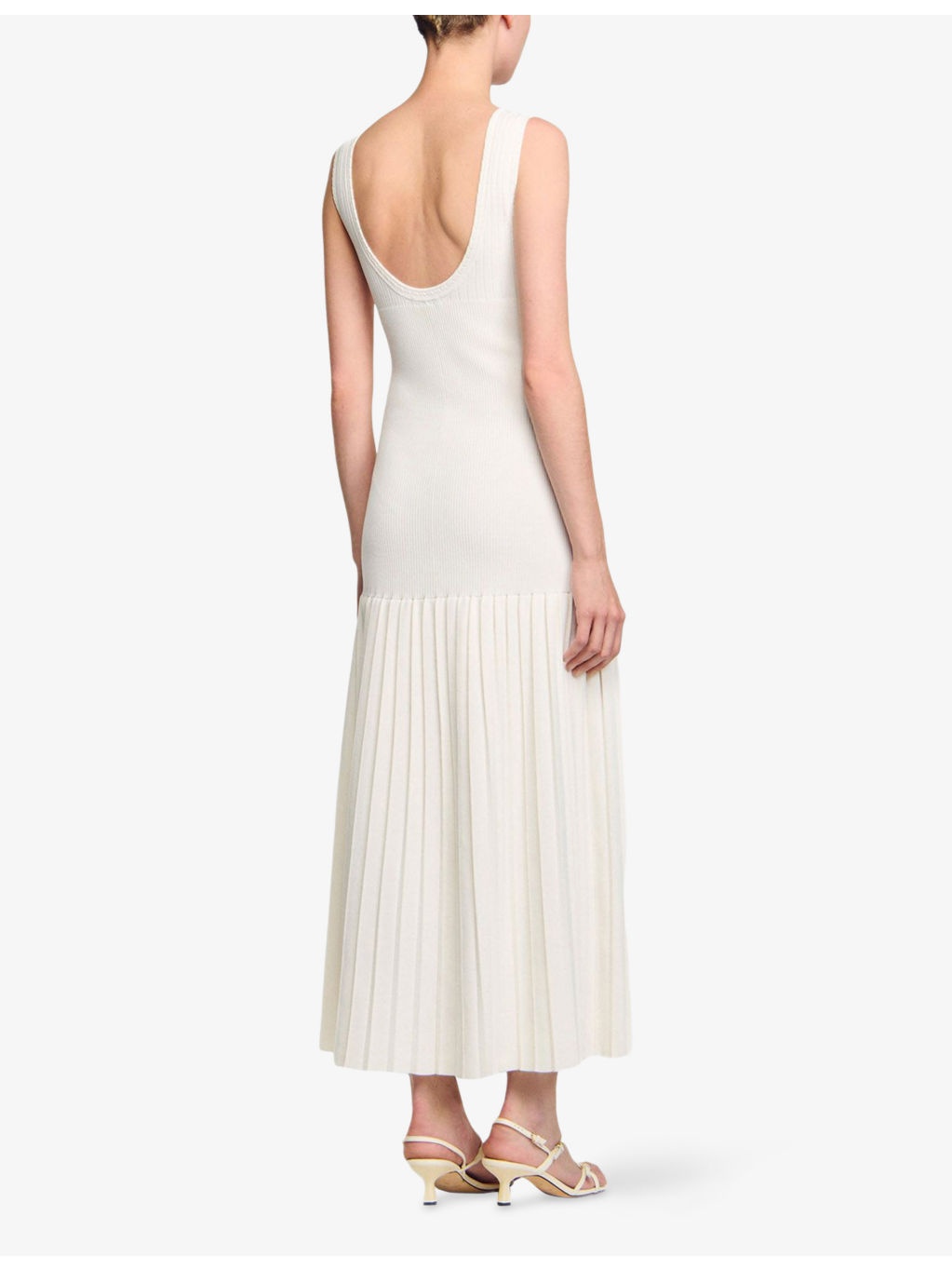 Scoop-Neck Ribbed Knitted Maxi Dress - 4