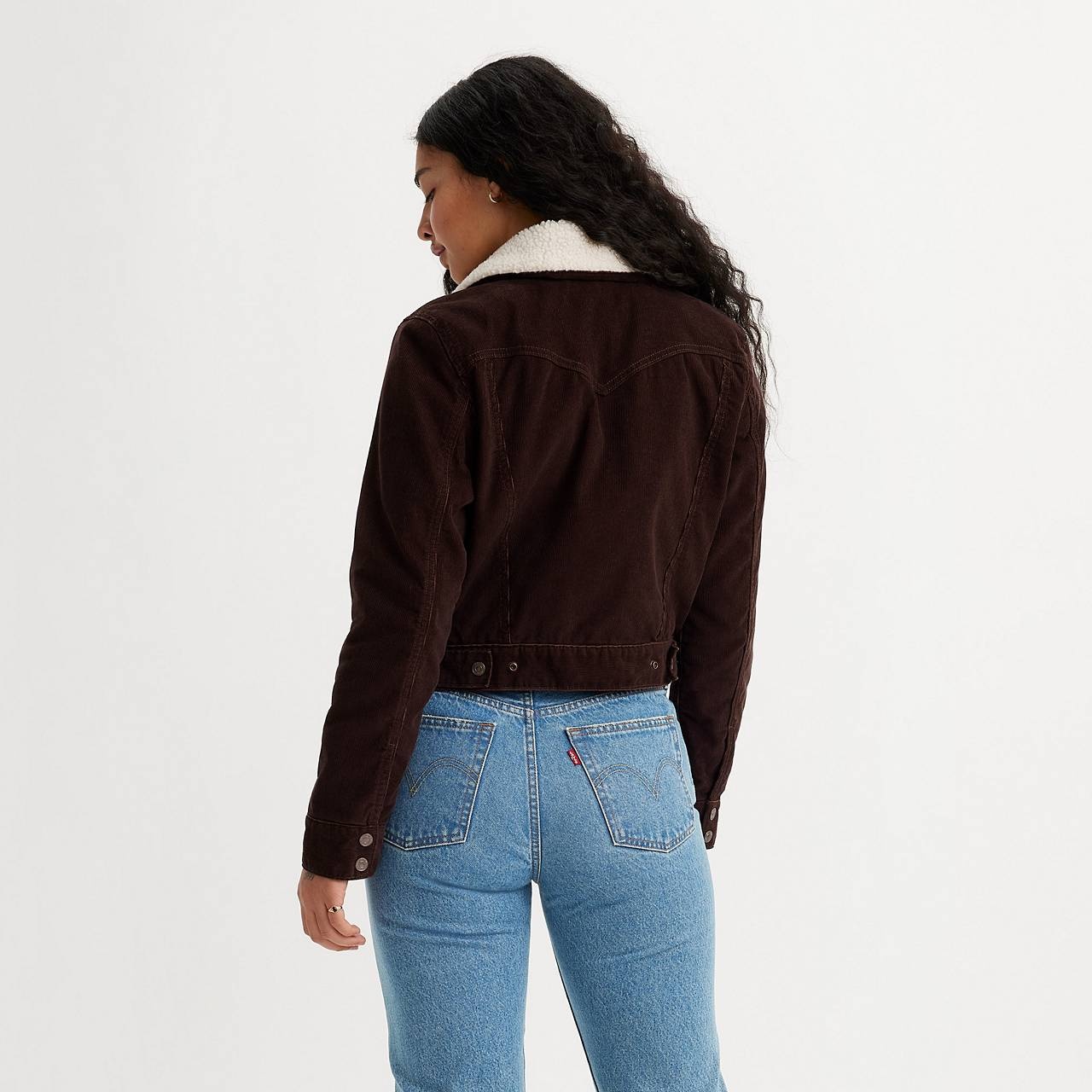 SLIM SHERPA CORDUROY TRUCKER JACKET - 4