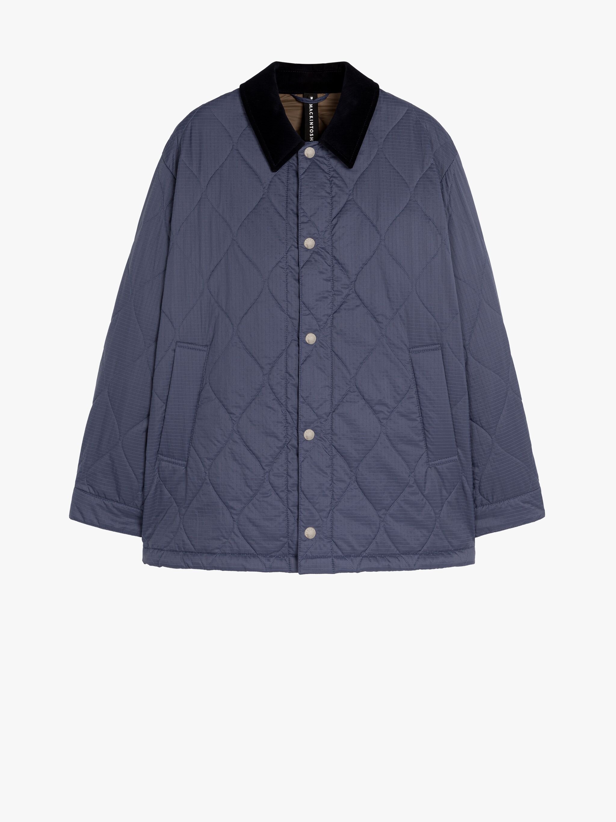 TEEMING NAVY NYLON QUILTED COACH JACKET - 1