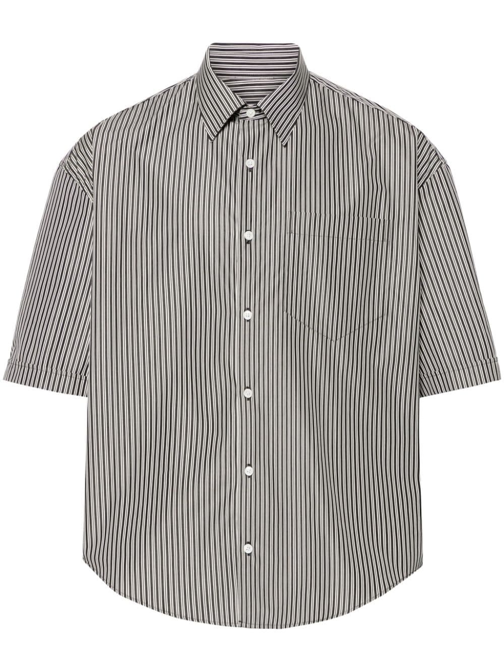 striped bowling shirt - 1