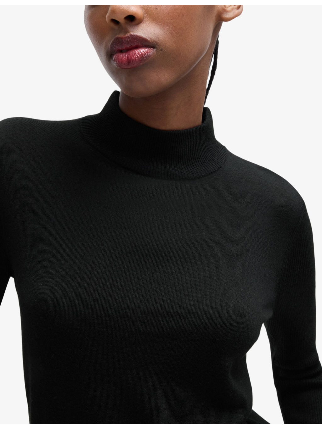 High-neck logo-tab wool jumper - 5