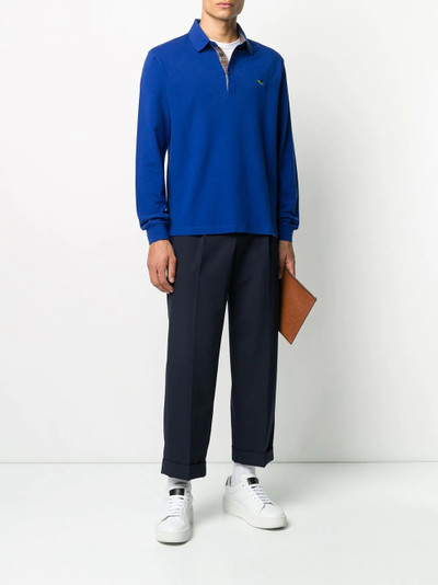 Etro knitted long sleeve polo outlook