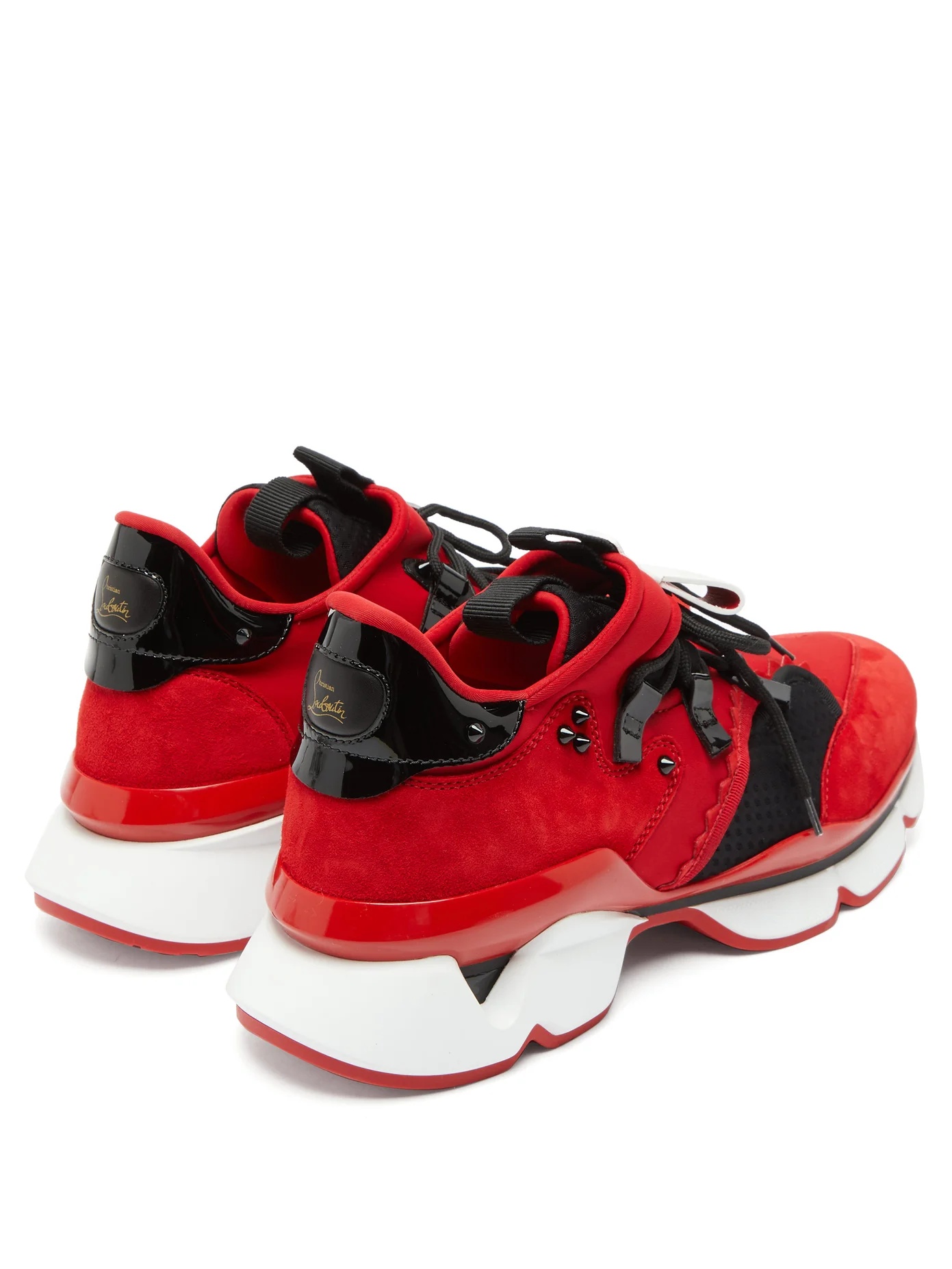 Red Runner neoprene trainers - 5