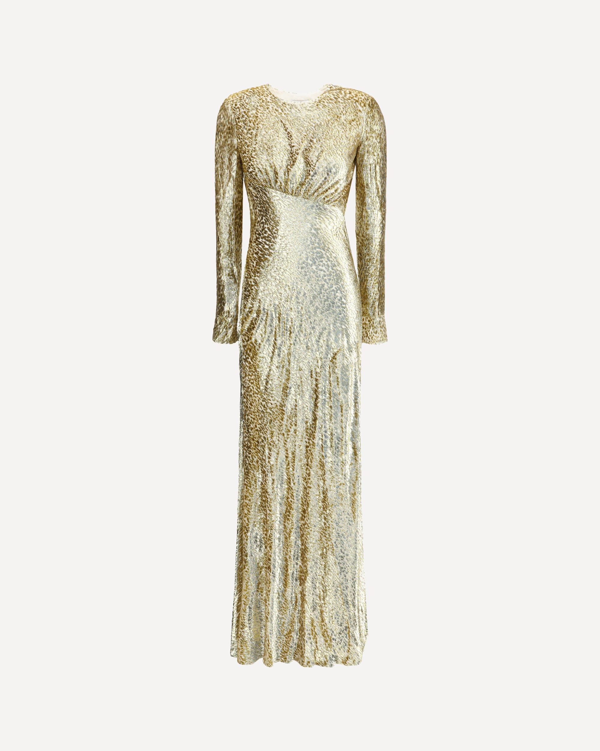 Gold thread long Dress - 1