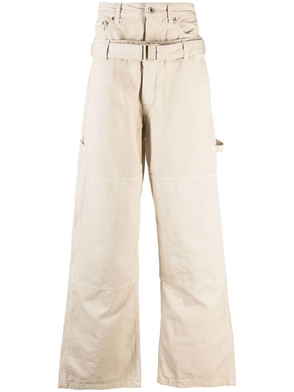 belted wide-leg trousers - 1