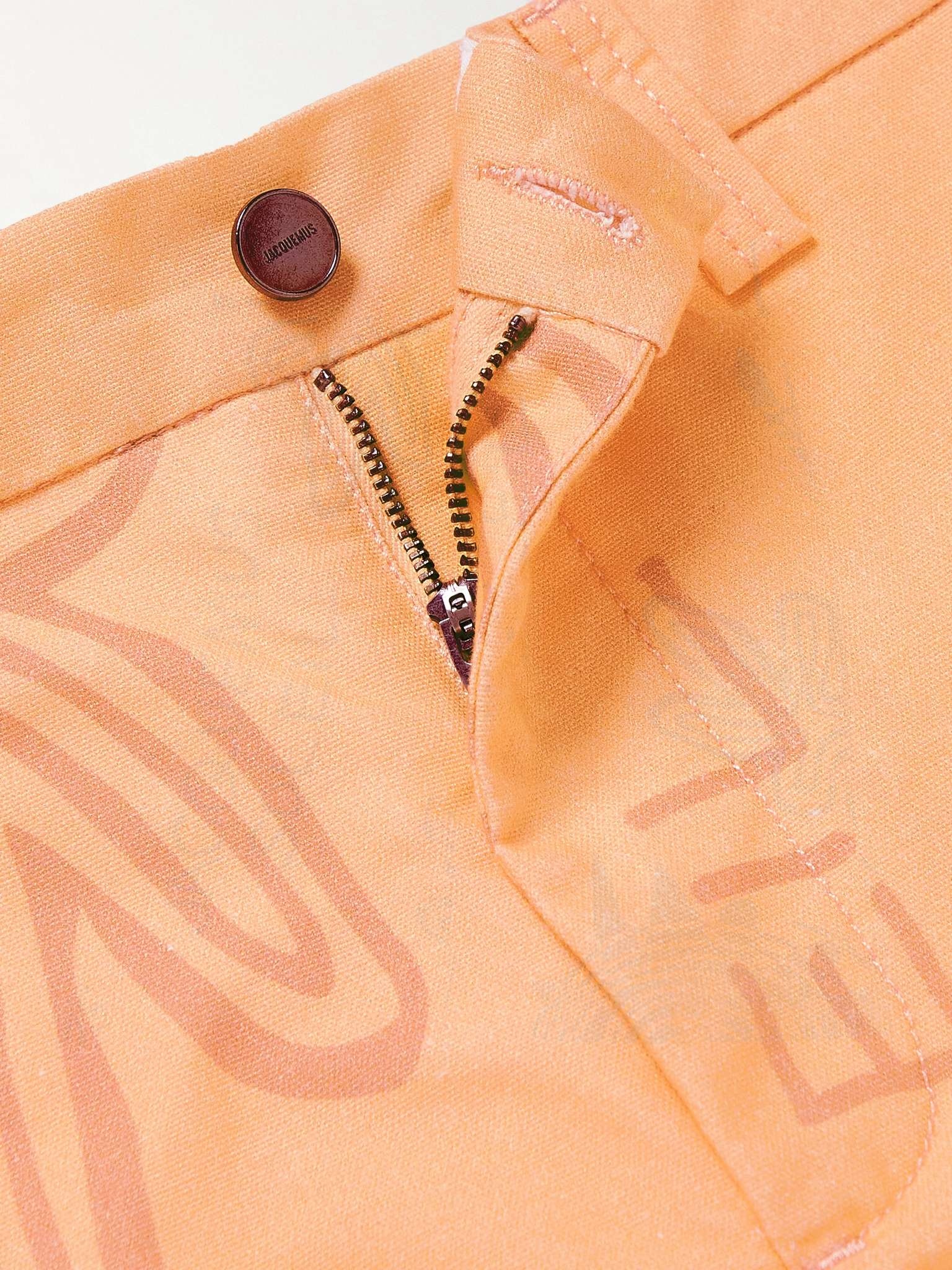 Logo-Print Straight-Leg Cotton-Canvas Shorts - 3