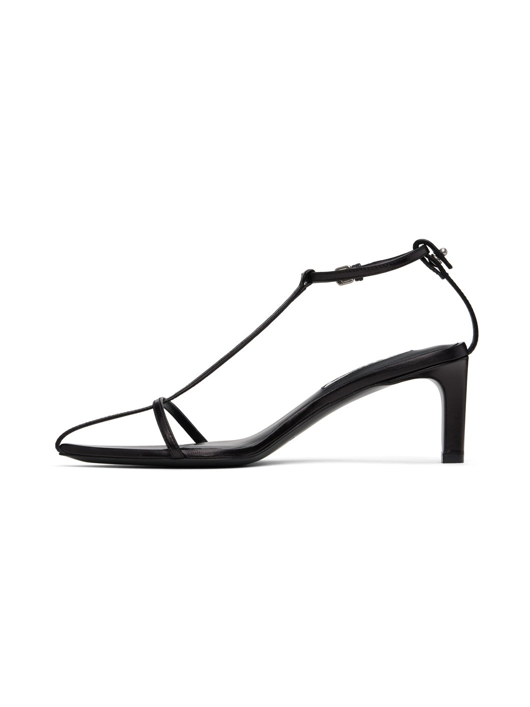 Black High Heeled Sandals - 3