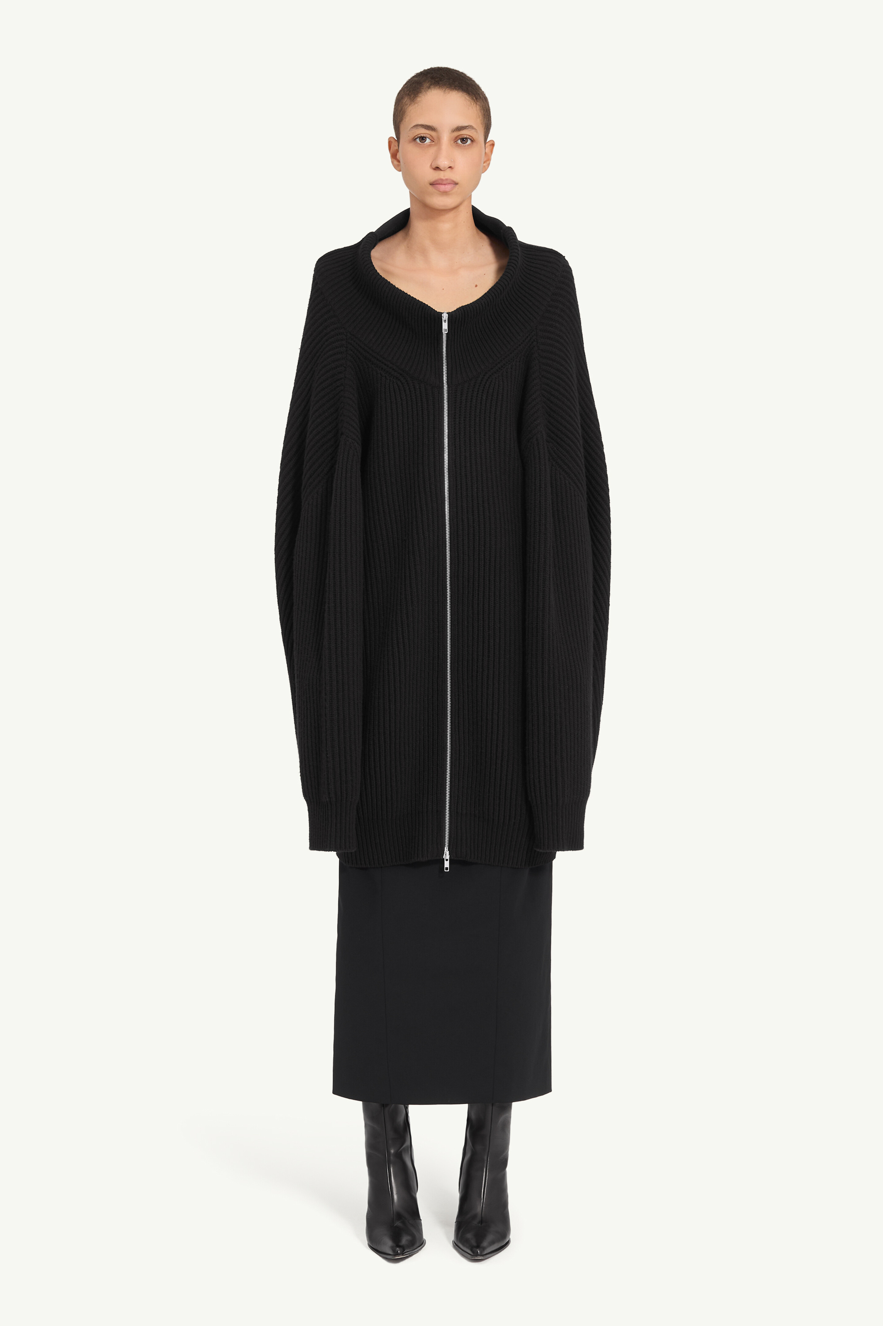 Ribbed knit cardigan dress - 6