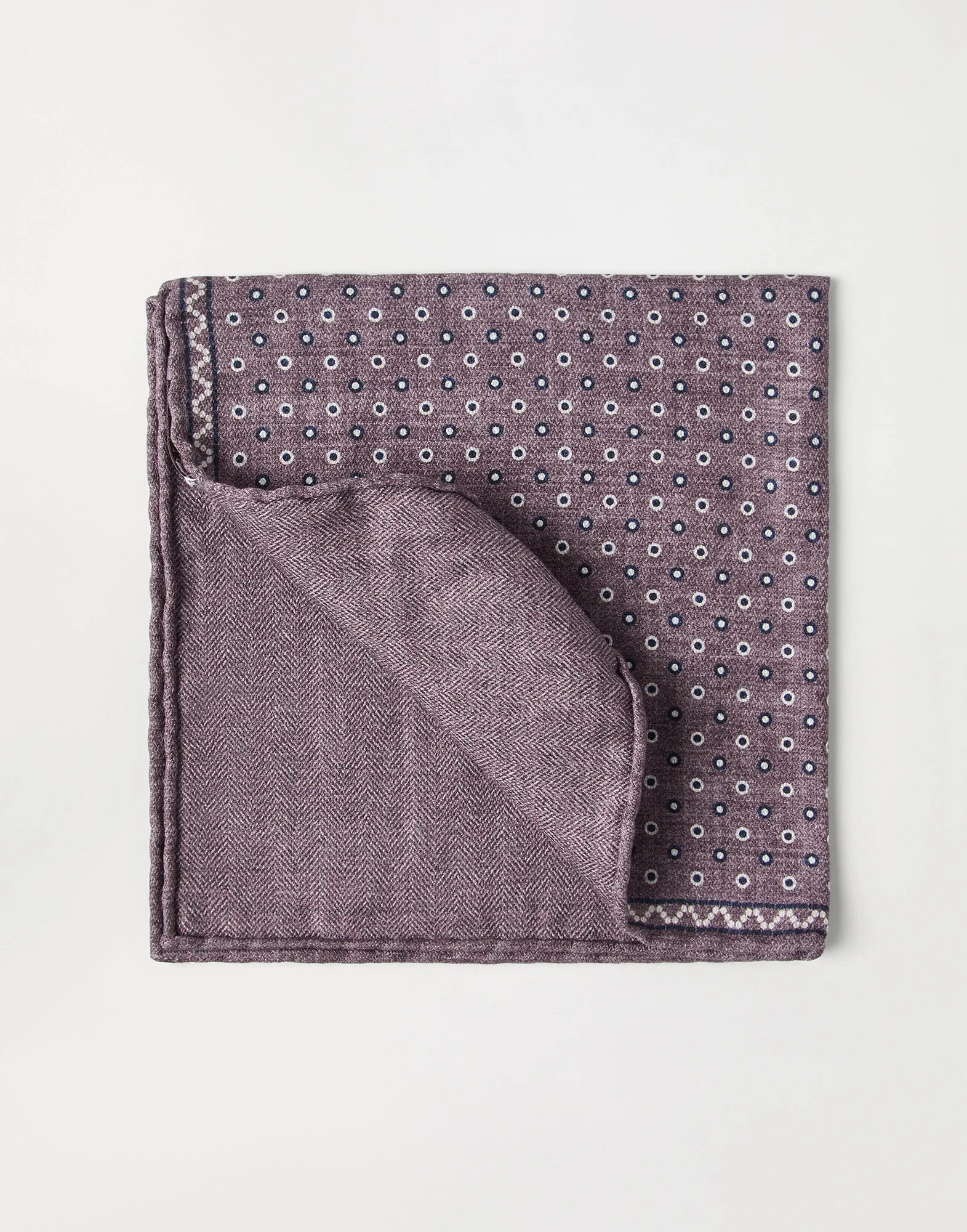 Spotted silk pocket square - 1