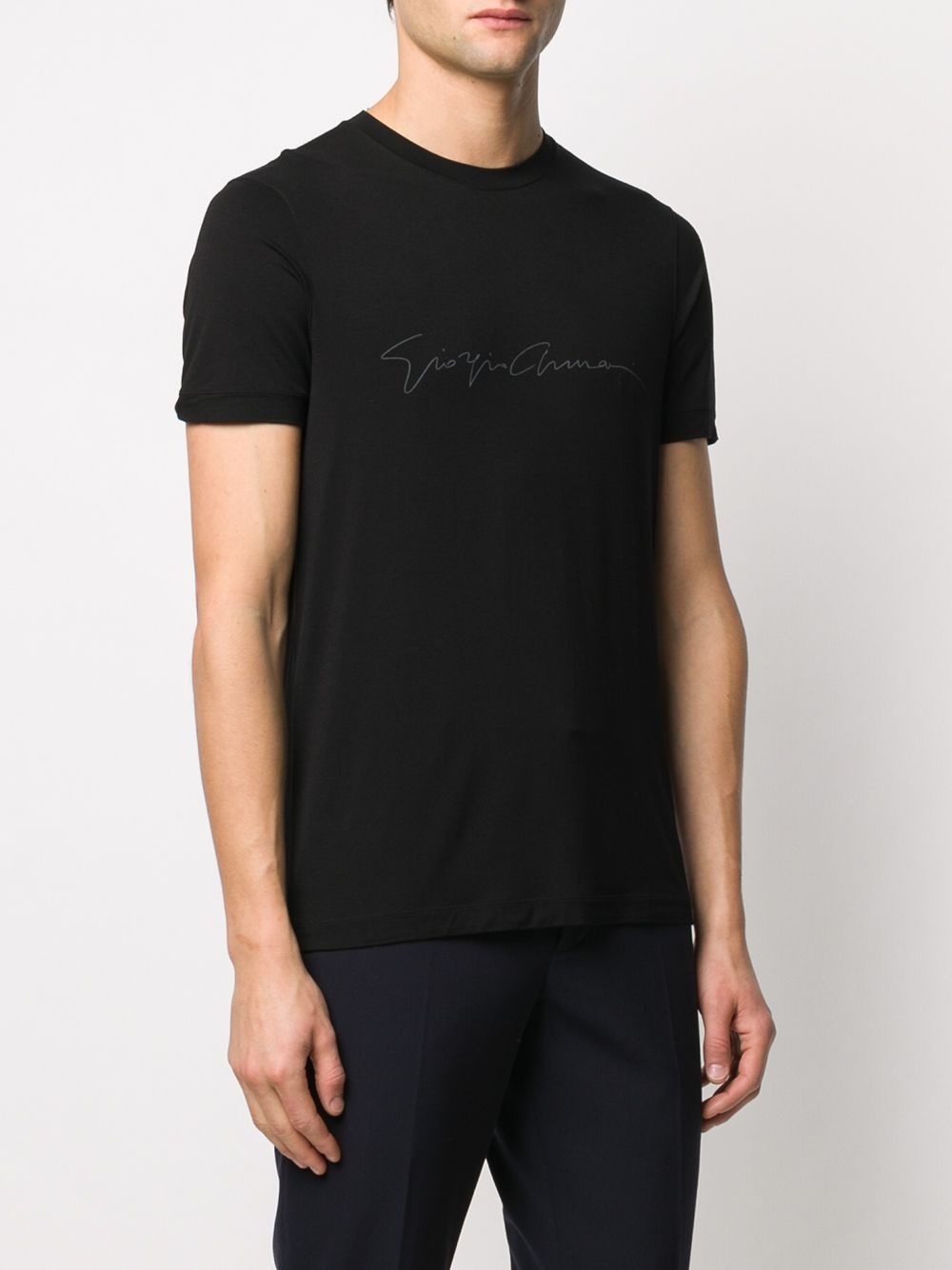 logo-print slim-fit T-shirt - 3