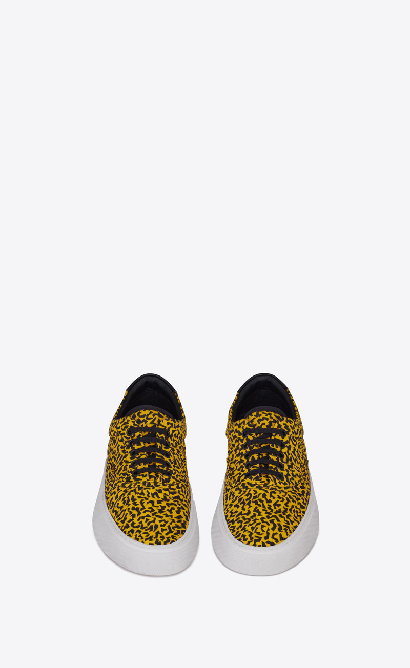 SAINT LAURENT venice sneakers in sparkle-print canvas outlook
