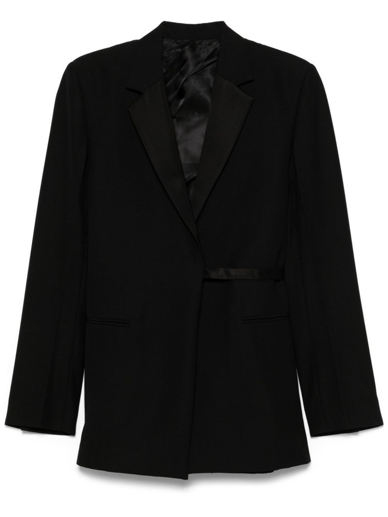 satin-lapels wrap blazer 1