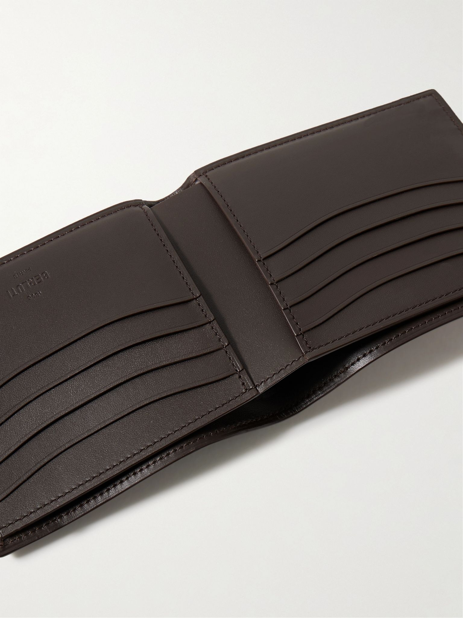 Makore Neo Scritto Venezia Leather Bifold Wallet Burgundy - 4