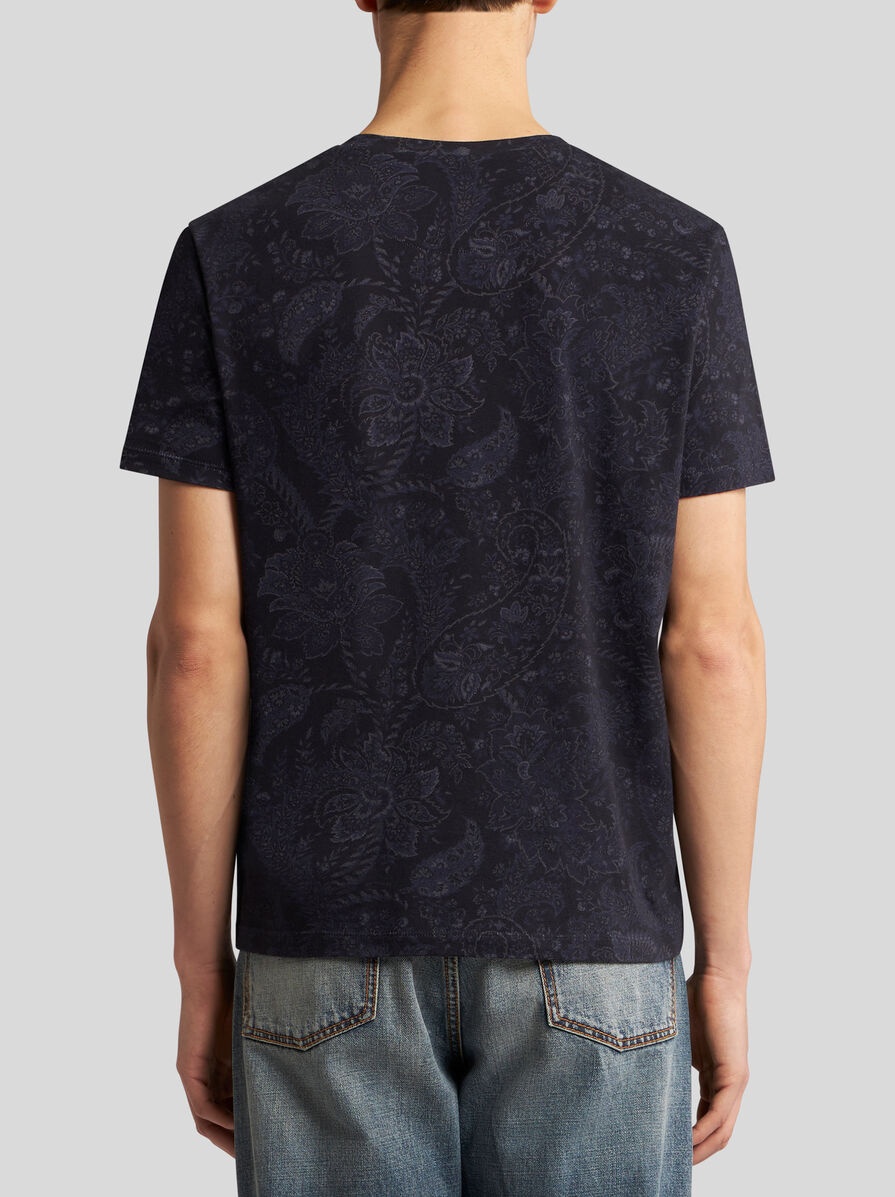 T-SHIRT WITH FLORAL PAISLEY PRINT - 4