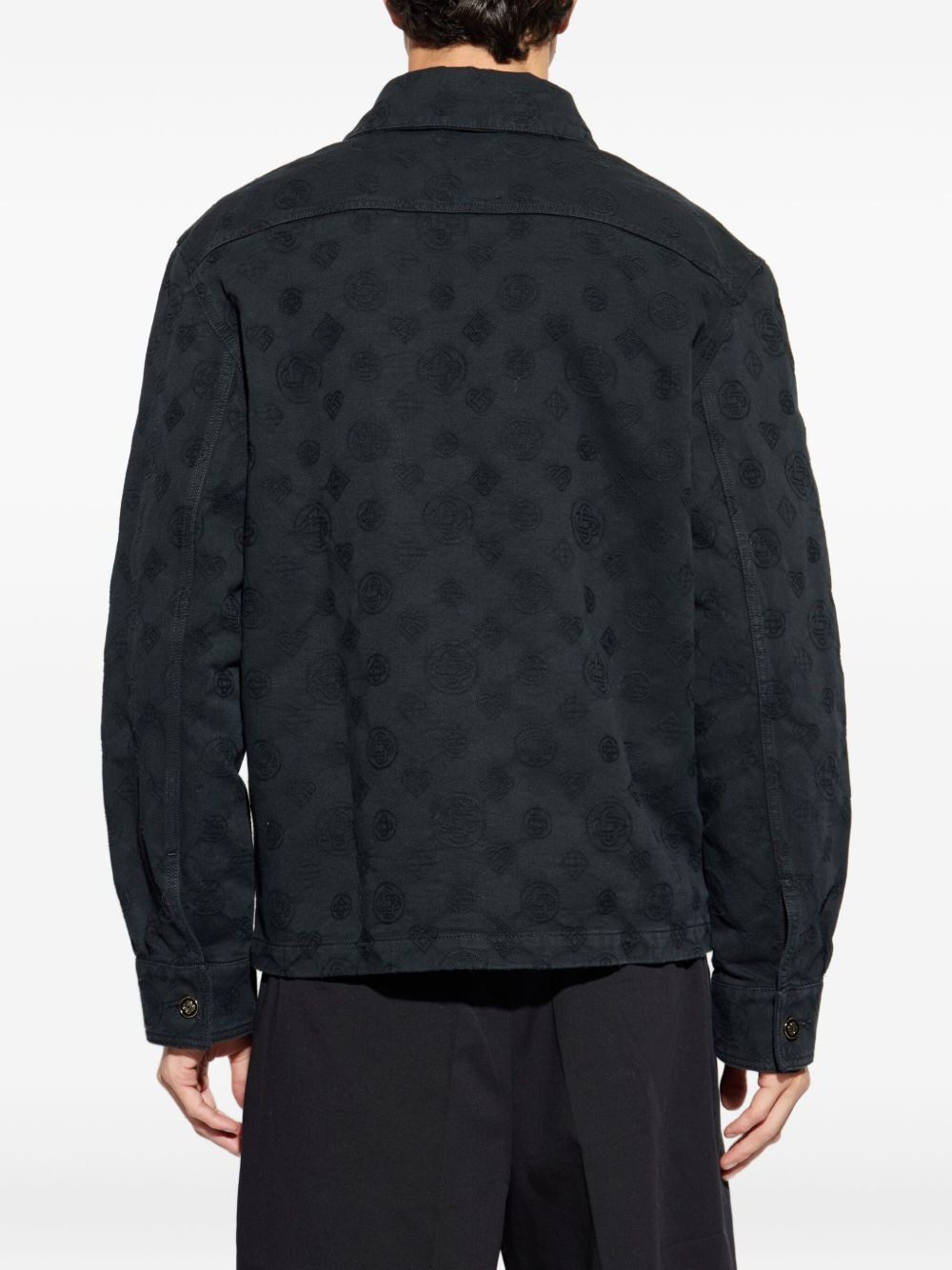 logo-embossed shirt - 4