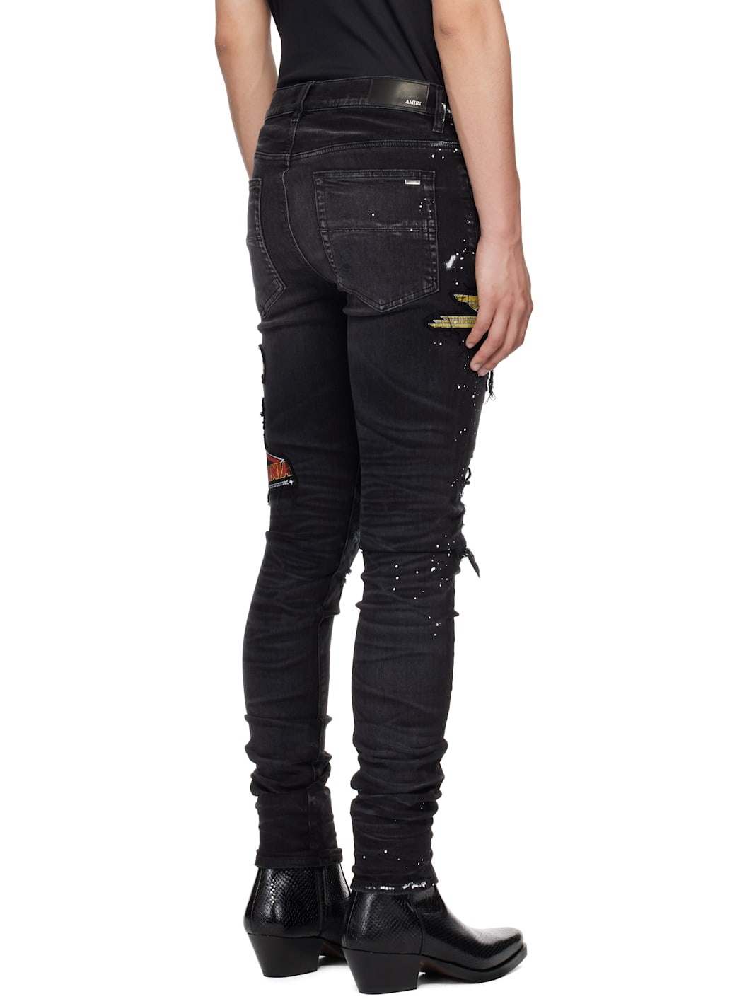 Black MA Cement Thrasher Skinny Jeans - 3