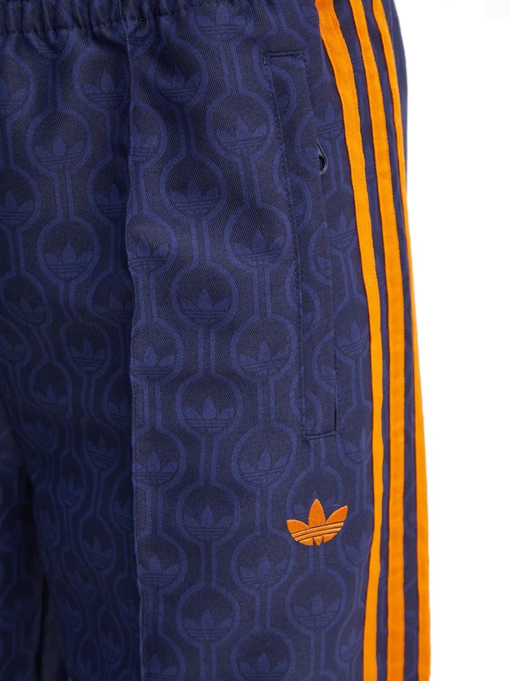 stripe-detail patterned trousers - 4