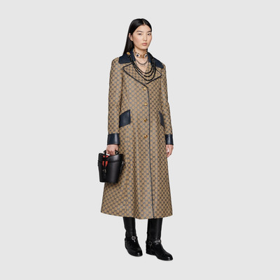 GUCCI GG canvas coat with crystals outlook