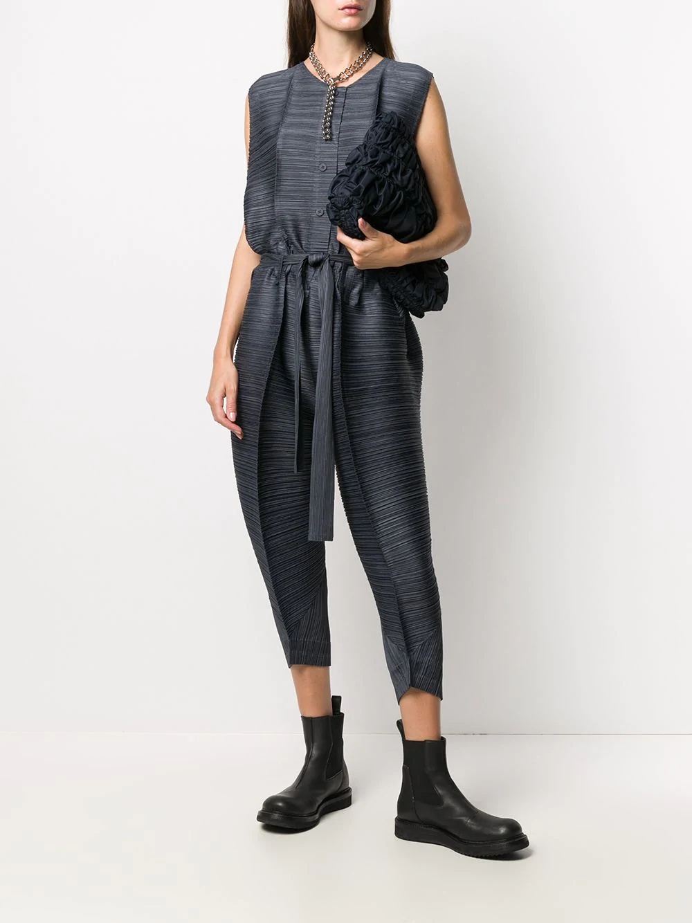 micro pleated jumpsuit - 2