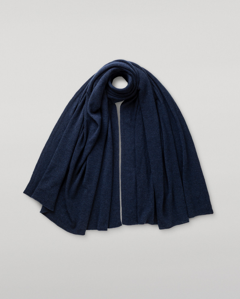 Raeburn Navy Cashmere Travel Stole 1