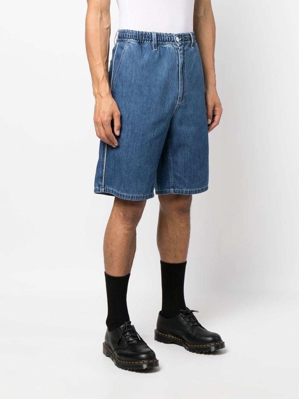 denim cotton shorts - 3