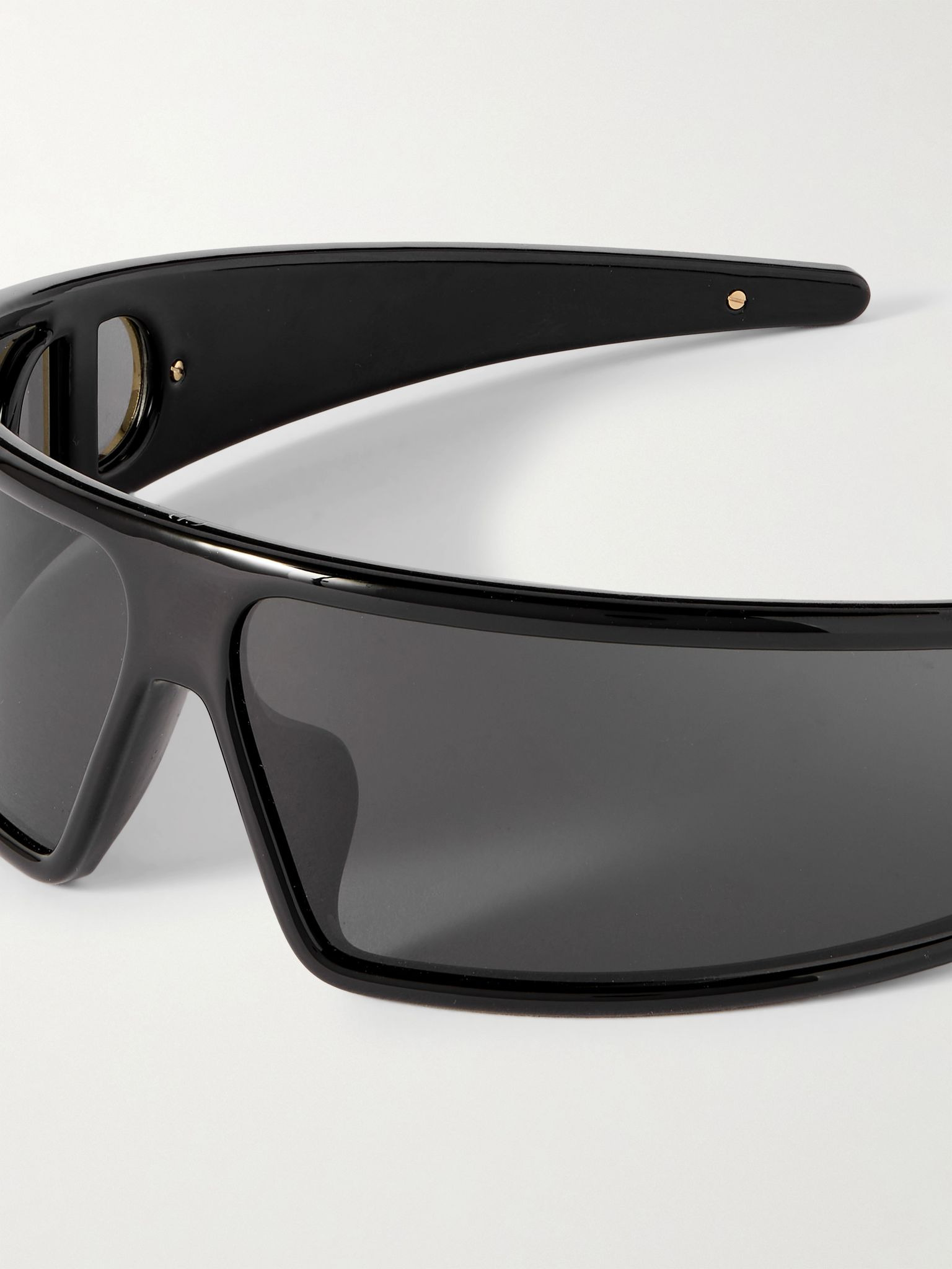 VeryDior M1U wrap-around acetate sunglasses Black - 4