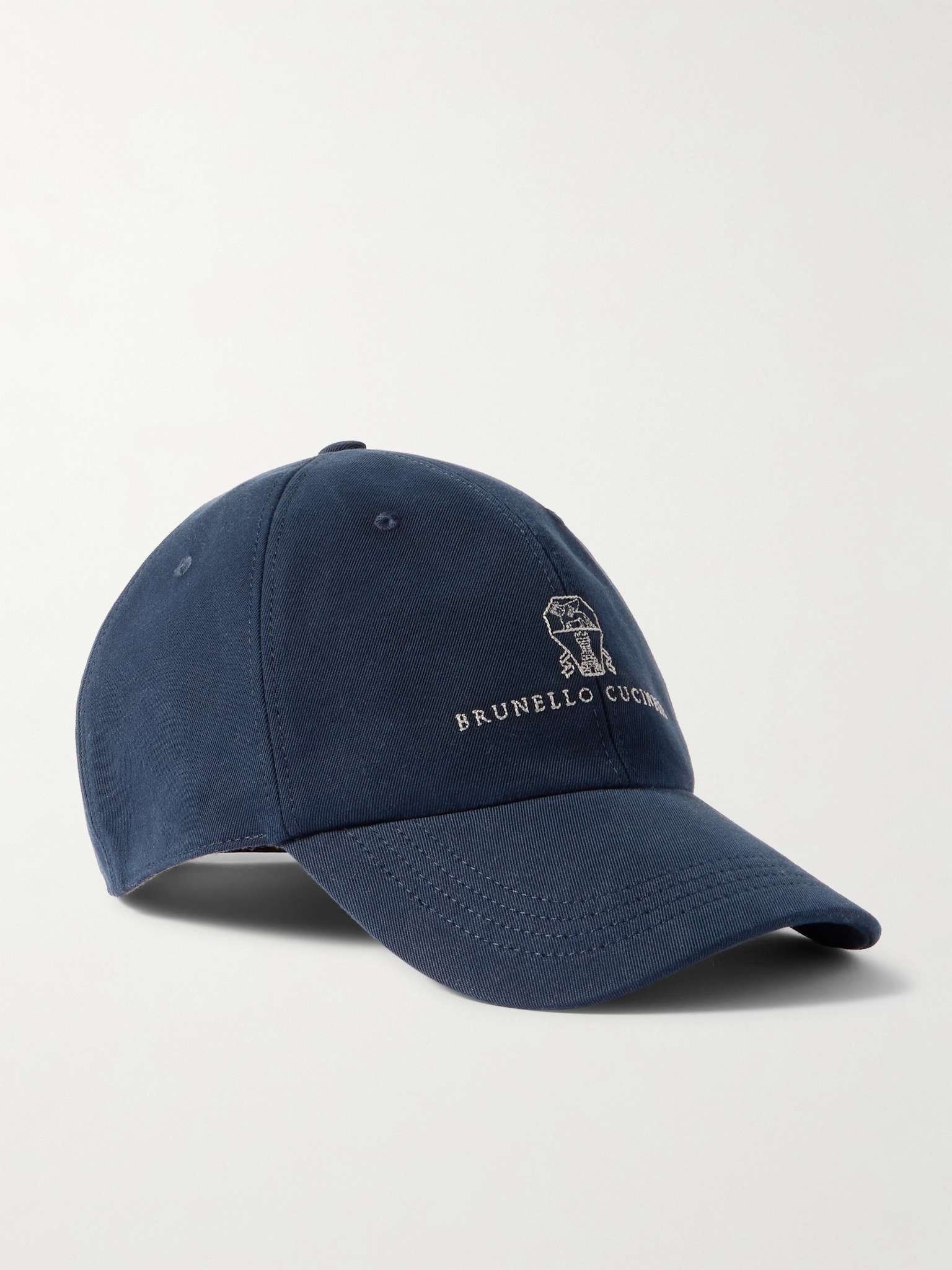 キャップ BRUNELLO CUCINELLI SUEDE LEATHER BASEBALL CAP Brunello Cucinelli - Leather-Trimmed Suede Baseball Cap