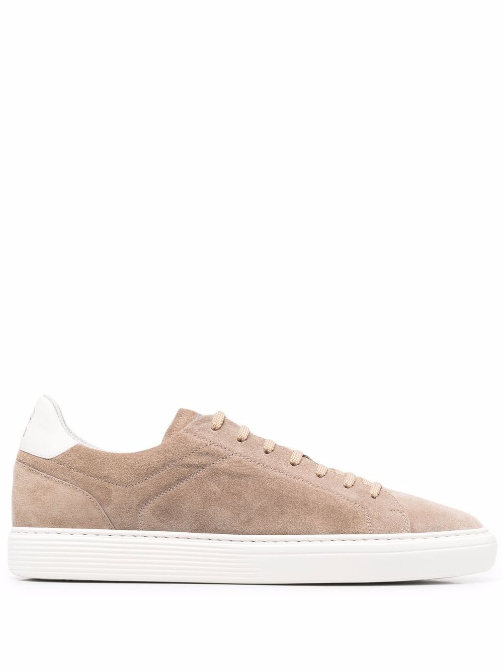 suede lace-up sneakers - 1